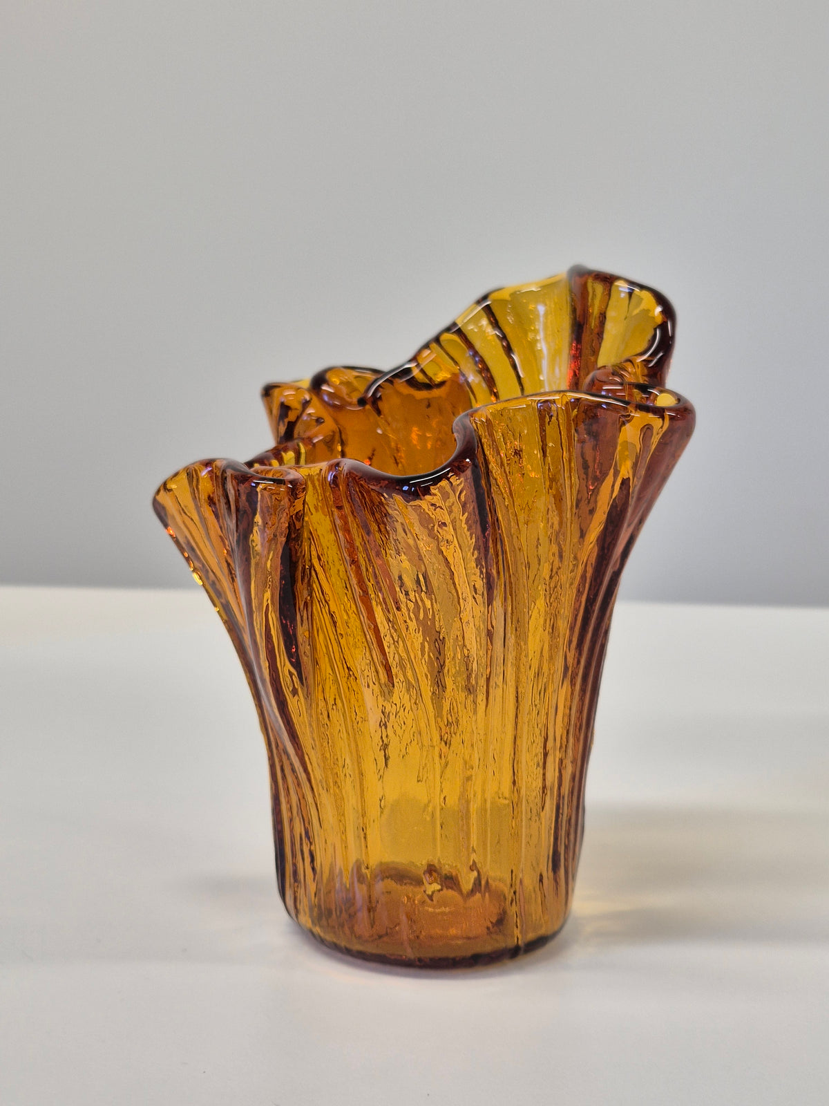 Vase rétro en verre Muurla – Design vintage finlandais