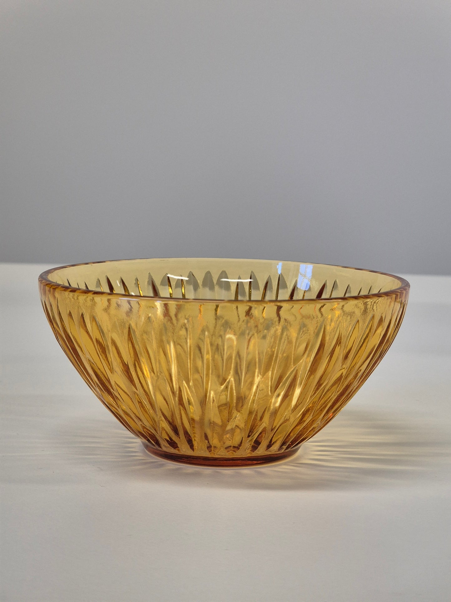 Vintage Vereco Amber glazen kom uit de jaren 70