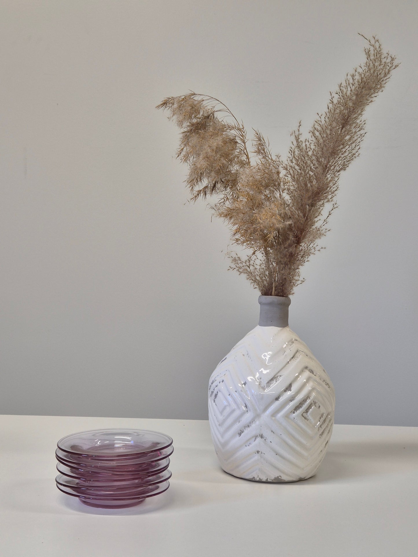 Set of Vintage Light lilac Dessert Plate