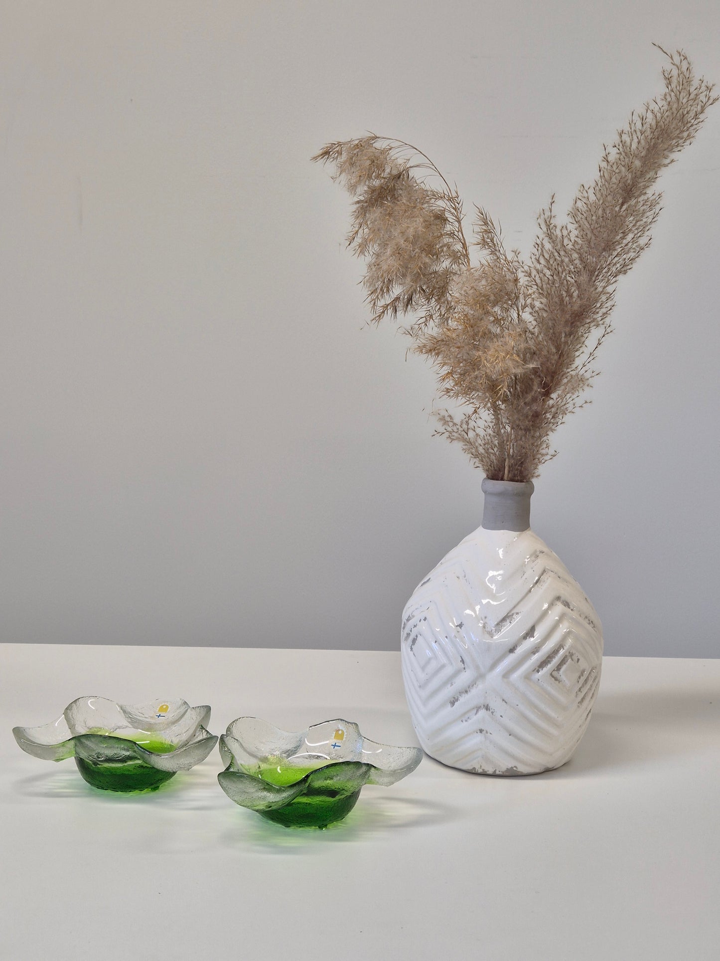 Vintage Humppila 'Kivi' Signed Glass Bowl