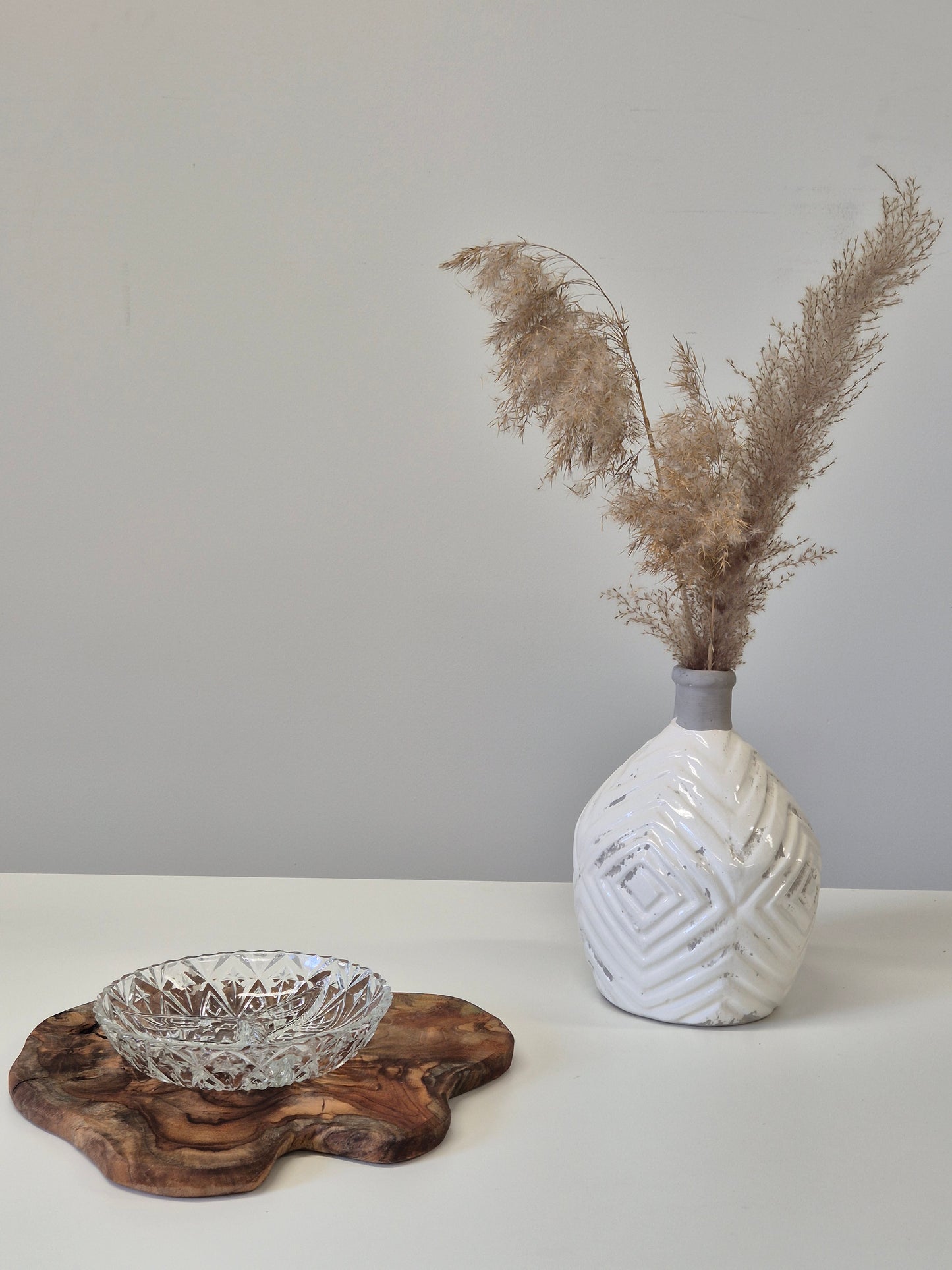 Vintage French Glass Partition Plate - Round Serving Dish