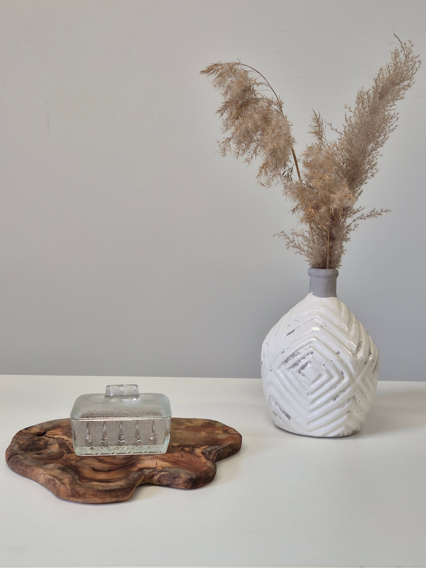 1950 Vintage English Butter Dish with Lid