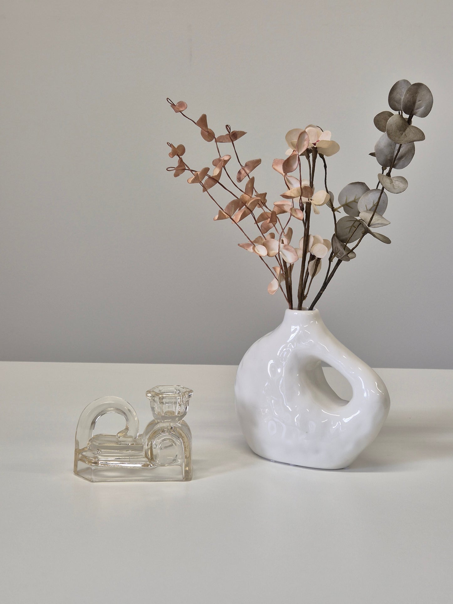 Bougeoir Art Déco en verre – Bougeoir vintage élégant