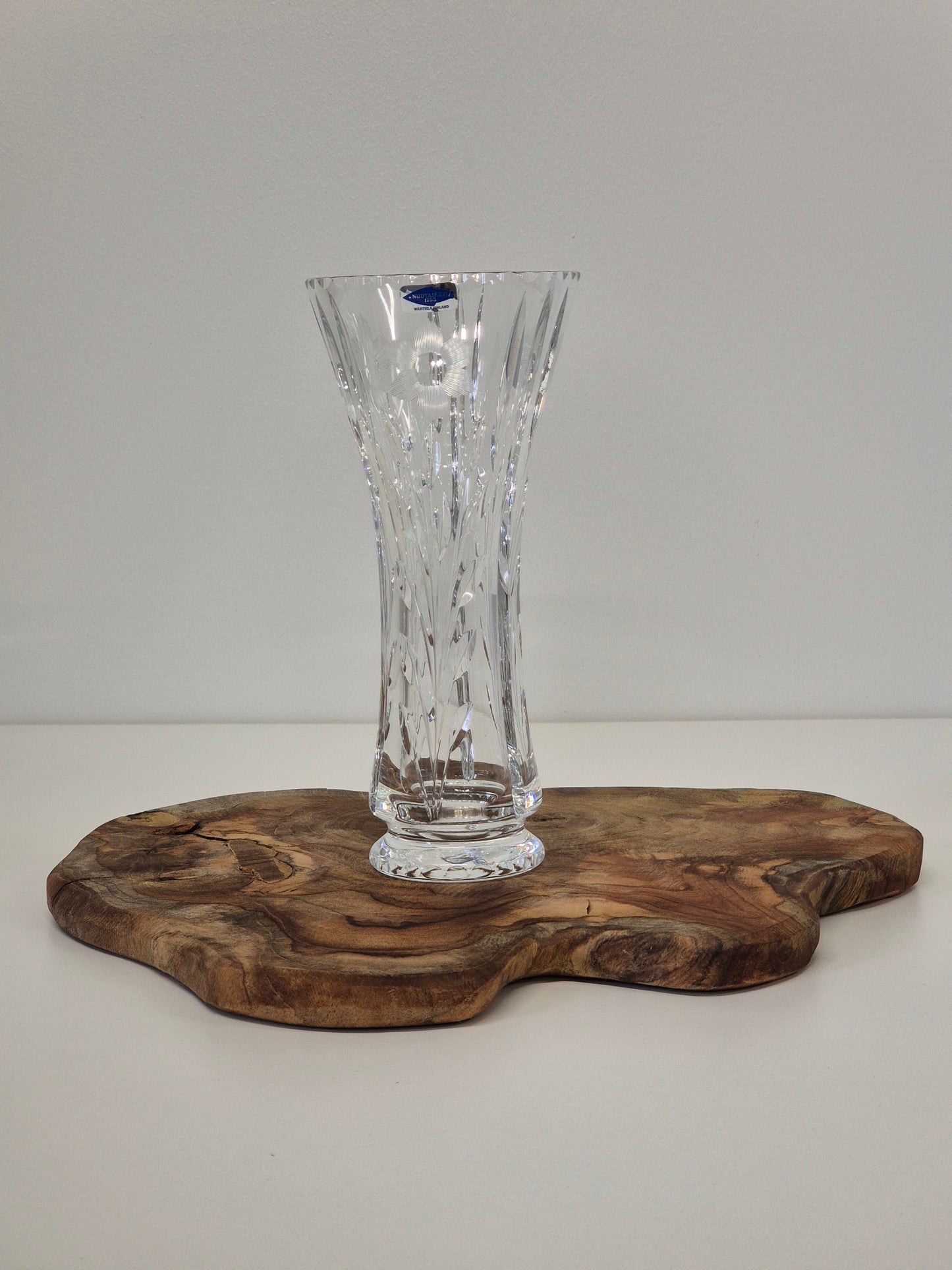Nuutajärvi "Kaunokki" Crystal Vase by Aimo Okkolin