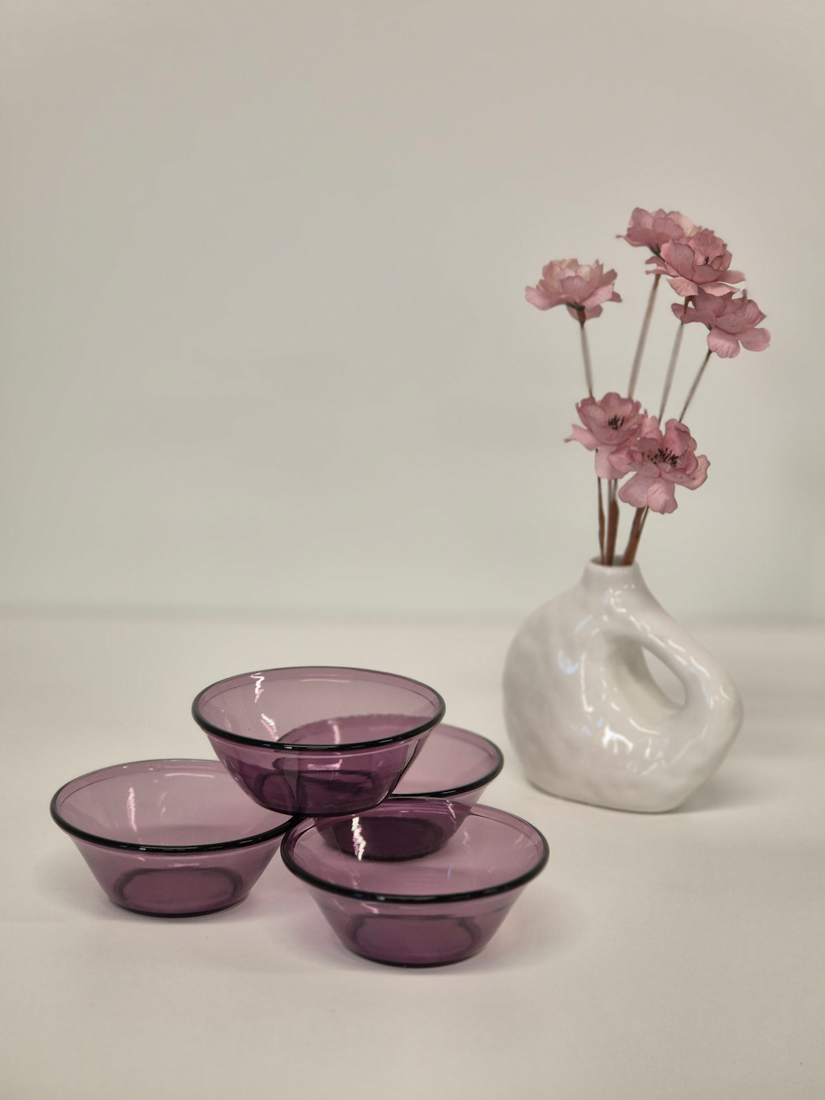 Bol à dessert lilas vintage