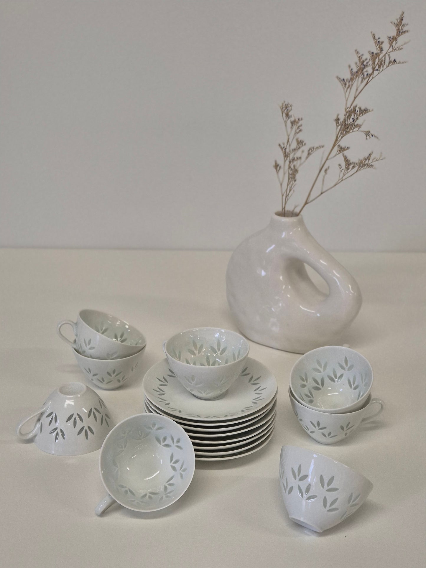 Arabia Rice Porcelain Mocha Cup & Saucer – Friedl Kjellberg