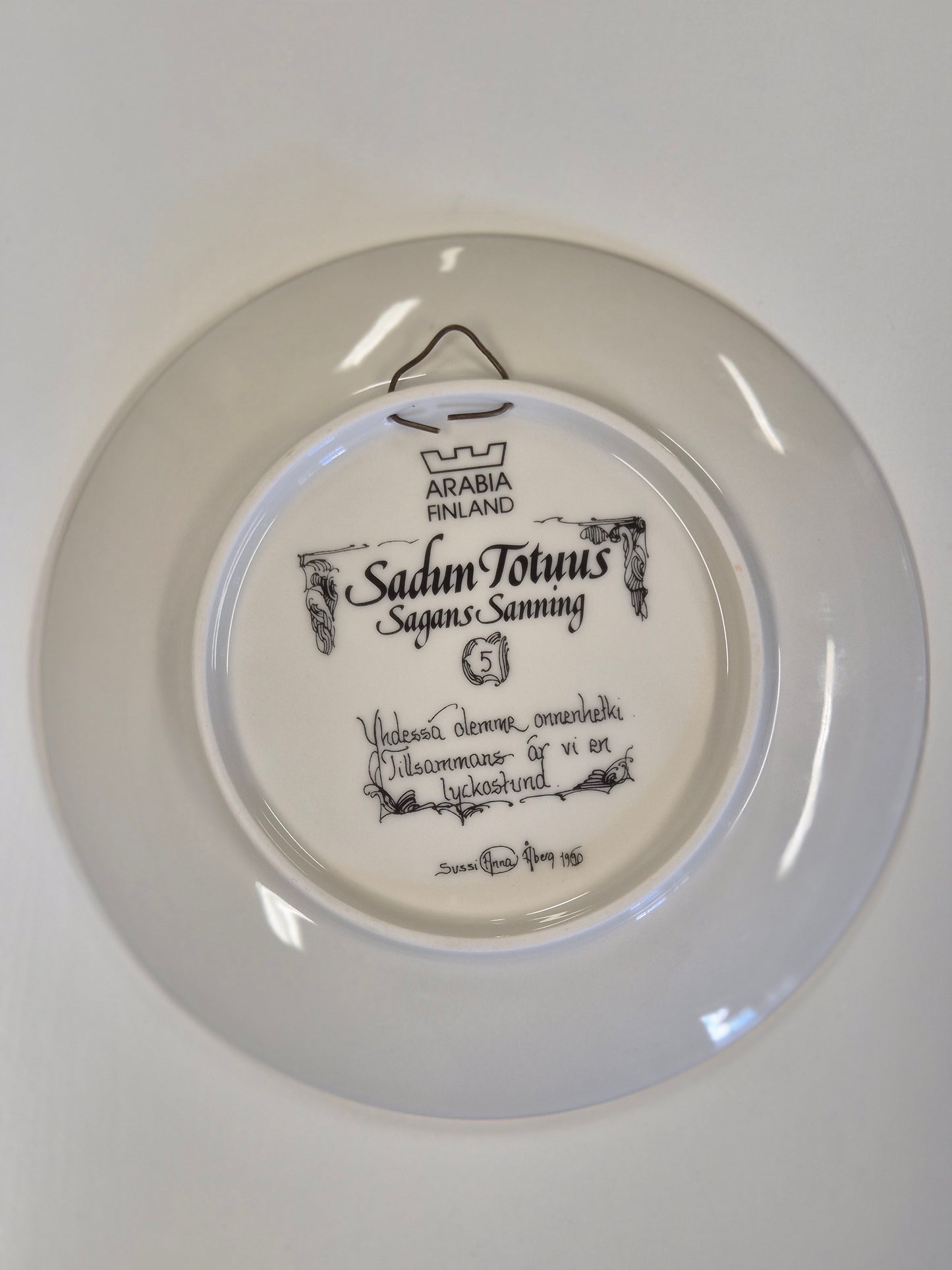 Arabia Sadun Totuus Wall Plate 1990 – Sussi Anna Åberg