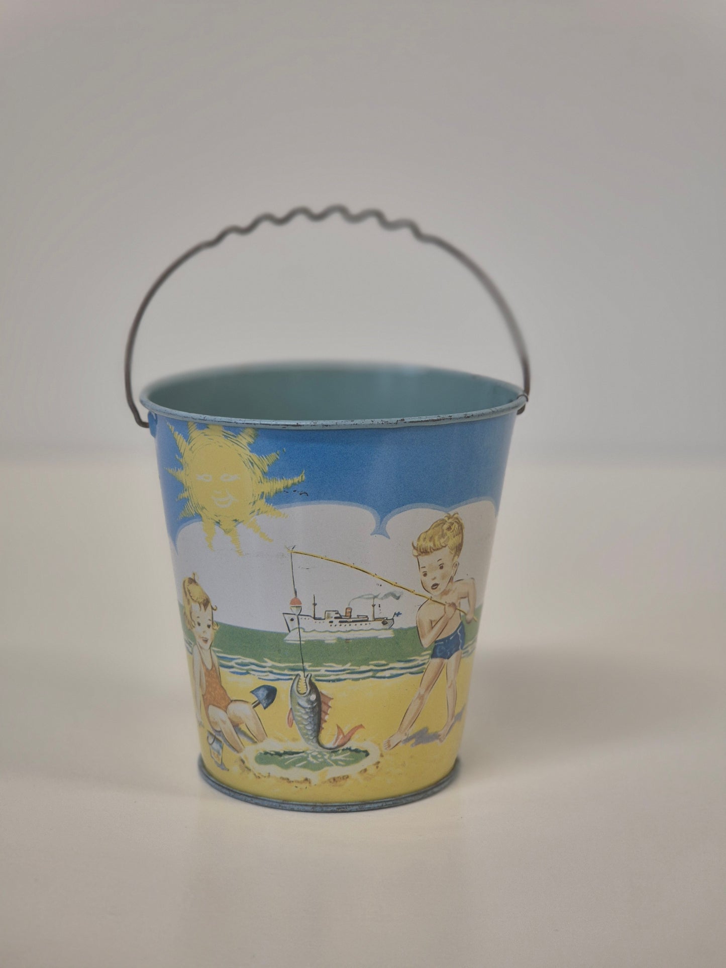 Vintage Sand Pail – Retro Beach Toy