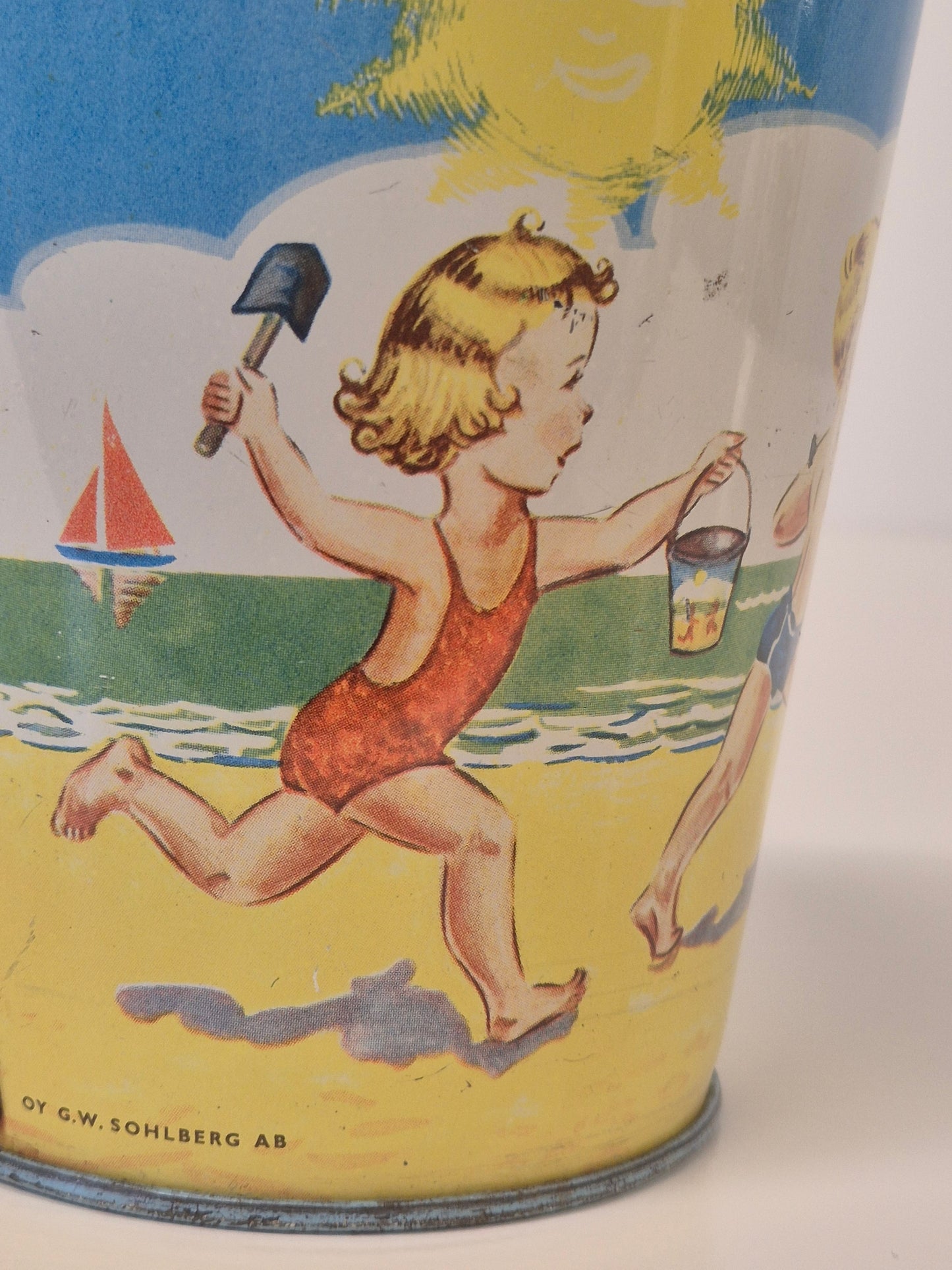 Vintage Sand Pail – Retro Beach Toy