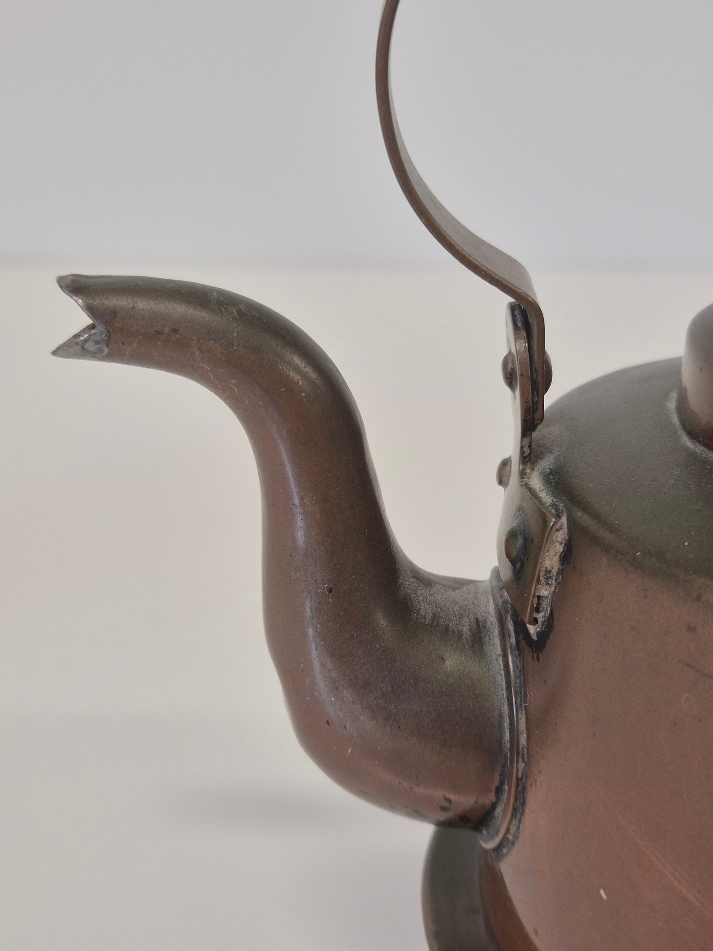 Vintage koperen waterkoker – 1 liter inhoud | Klassieke rustieke charme