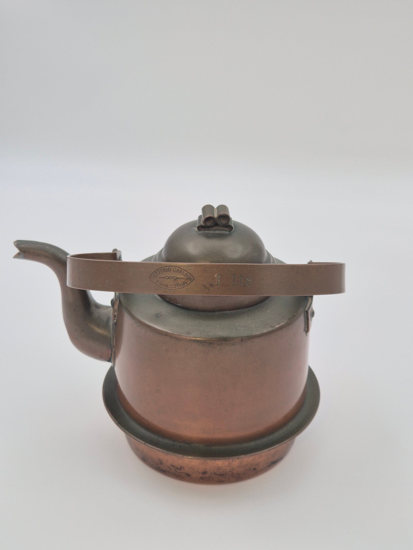 Vintage Gottfrid Carlsson Eskilstuna koperen pan – 1L Zweeds vakmanschap