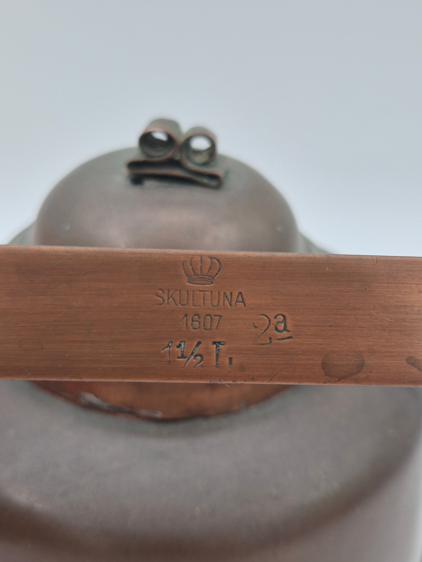 Antieke Skultuna 1607 Koperen Ketel 1,5 L | Zweeds Koninklijk Metaalwerk