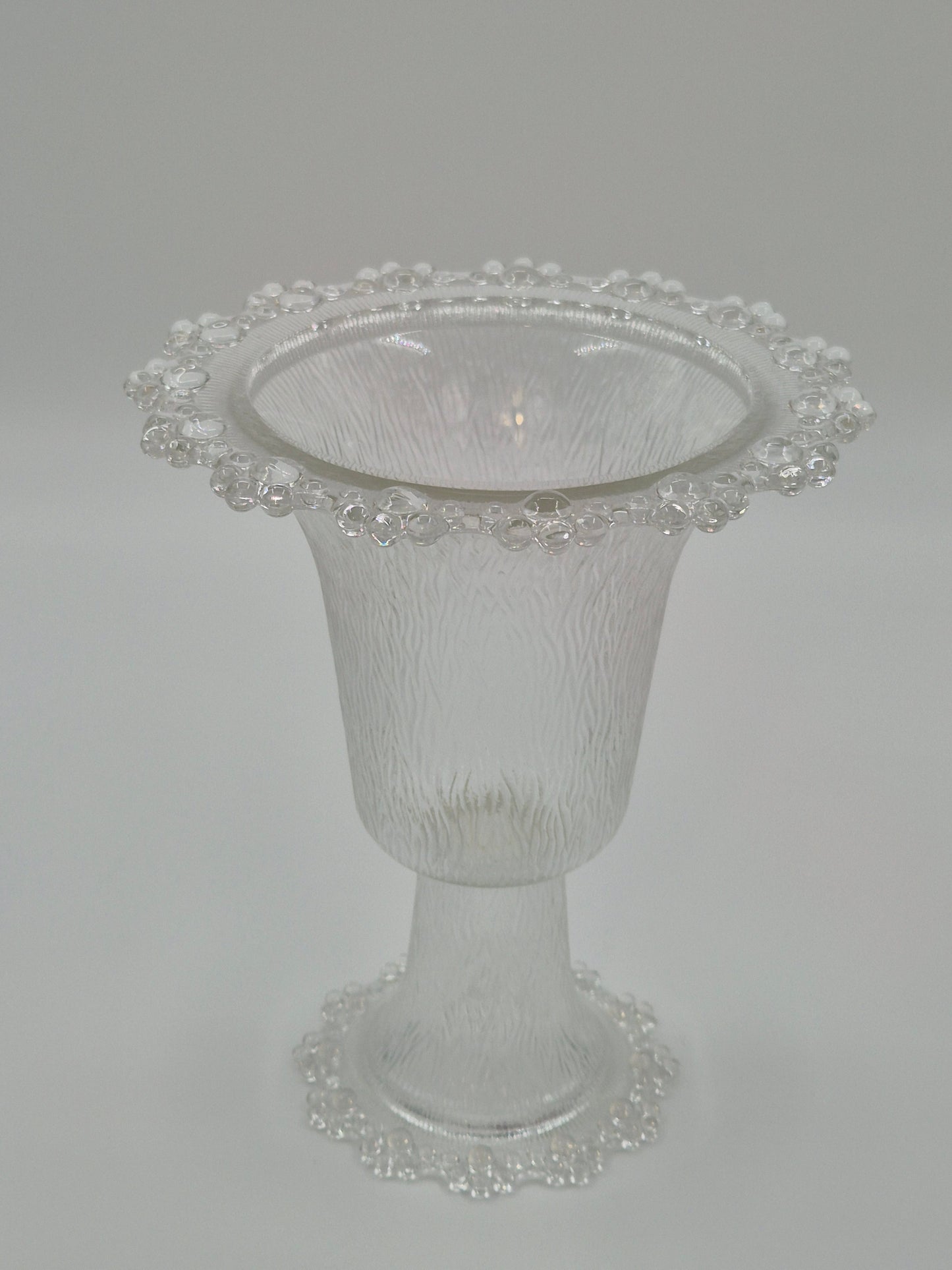 Masserini Barroco Punch Bowl op Voet – Italiaans Kunstglas, jaren 70 Mid-Century