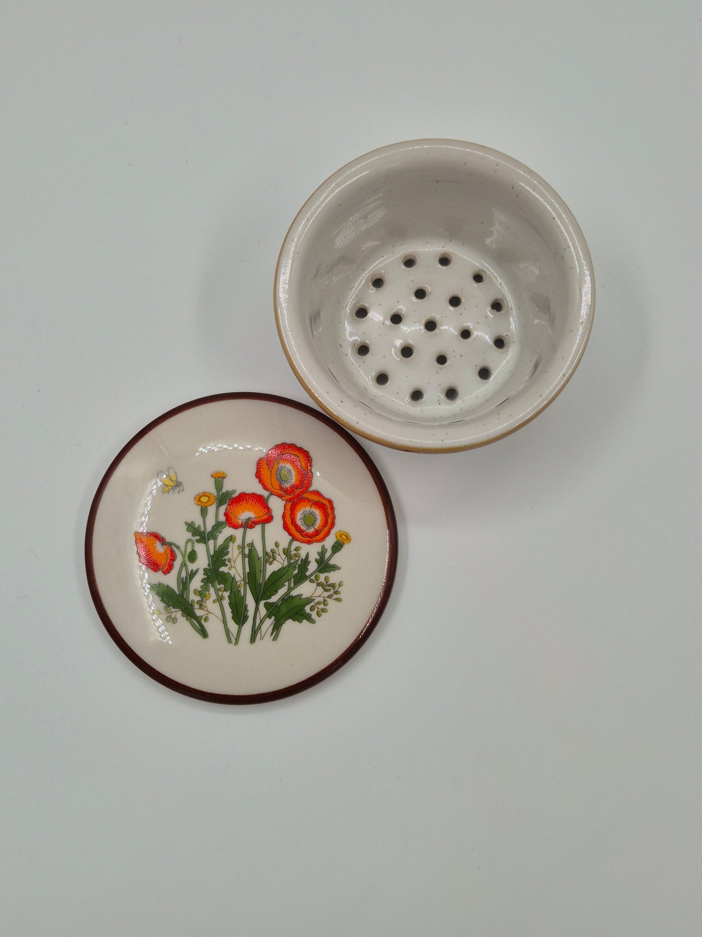 Vintage kruidenpot met deksel
