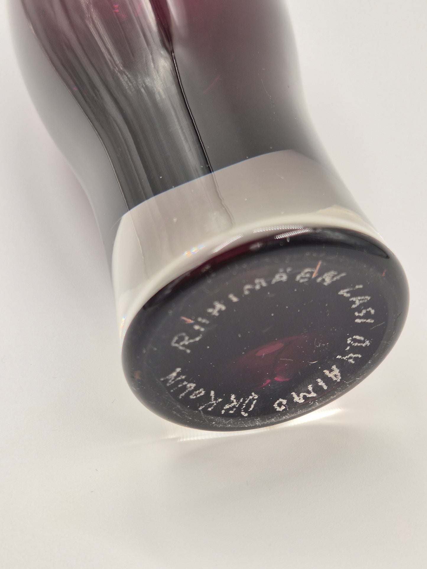 Aimo Okkolin "Nimipäivä" vaas - Gesigneerd Fins kunstglas uit het midden van de eeuw