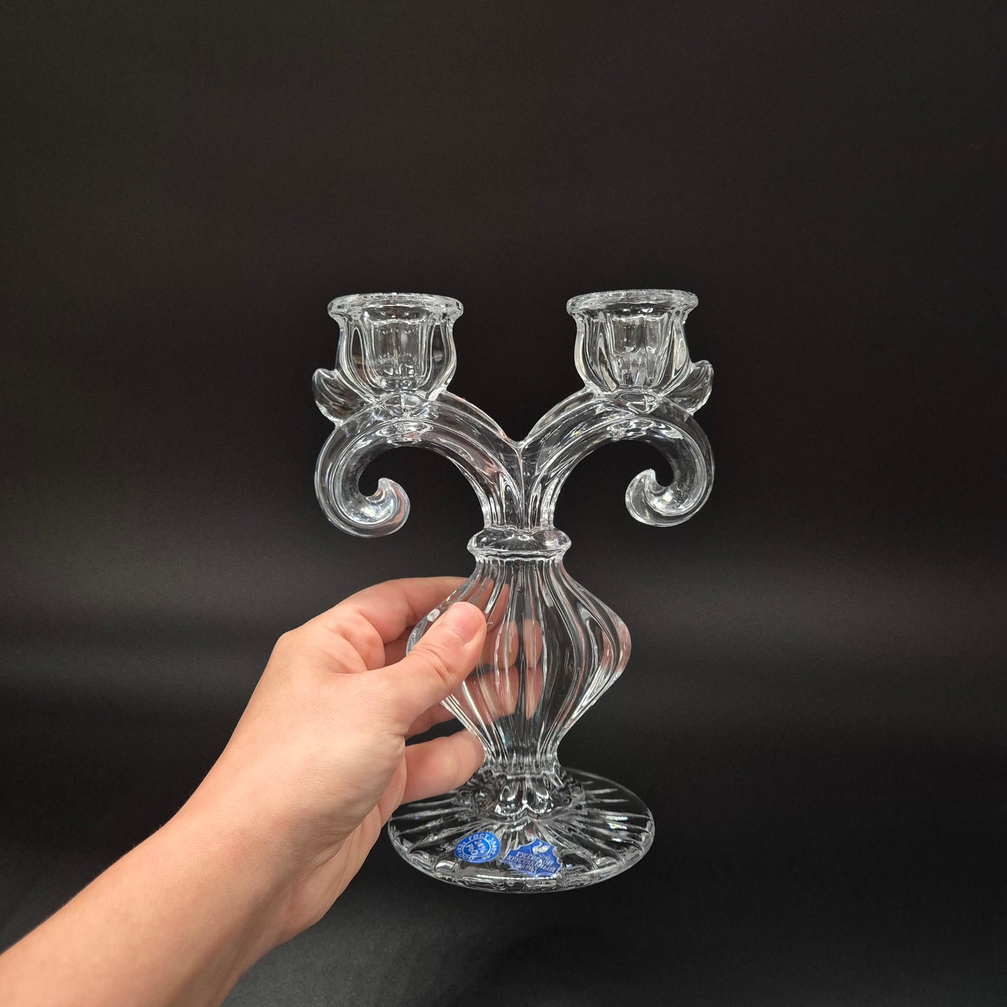 Vintage Crystal Candle holder