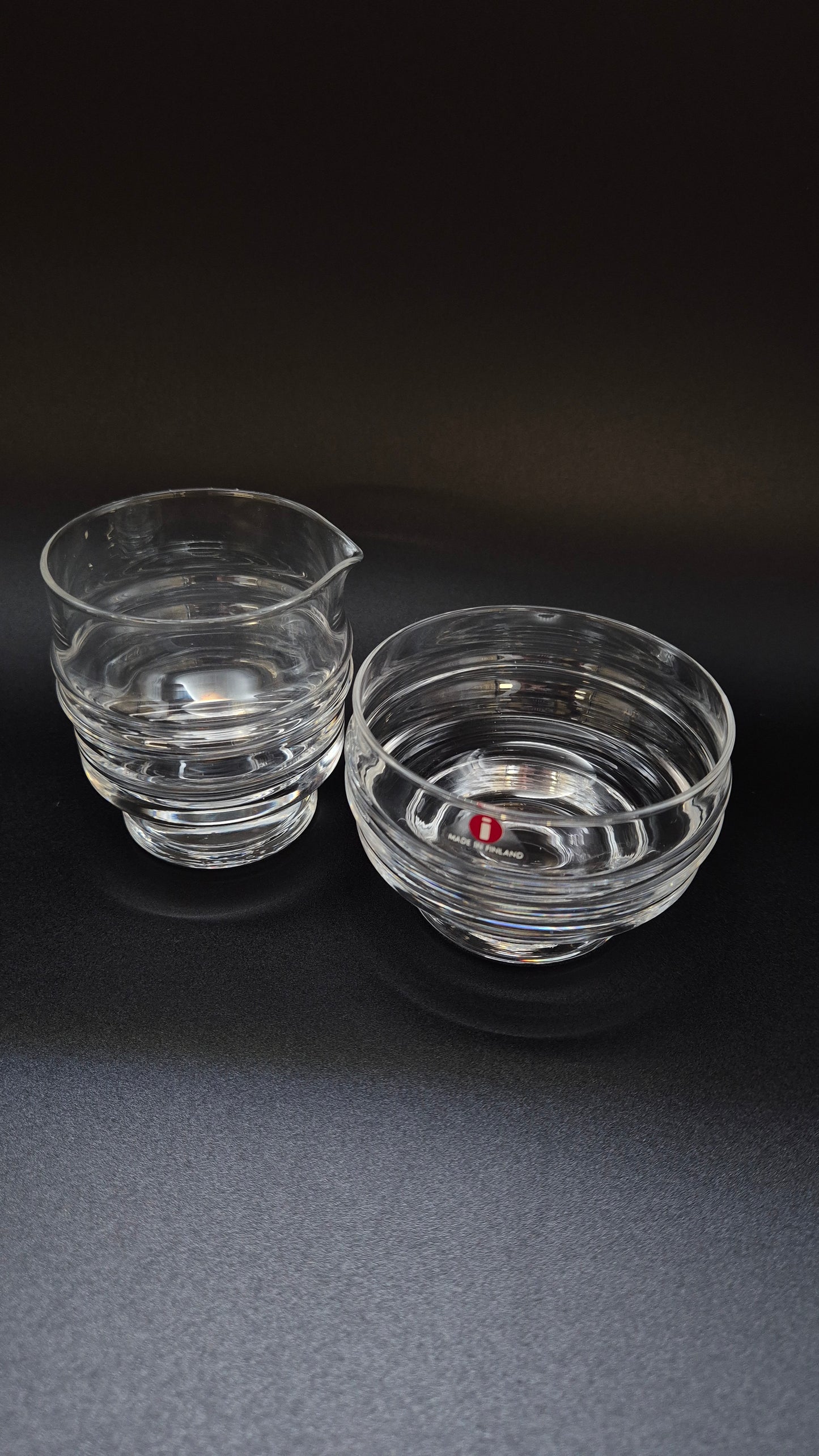 Iittala Pisararengas Sugar Bowl & Creamer – Timo Sarpaneva