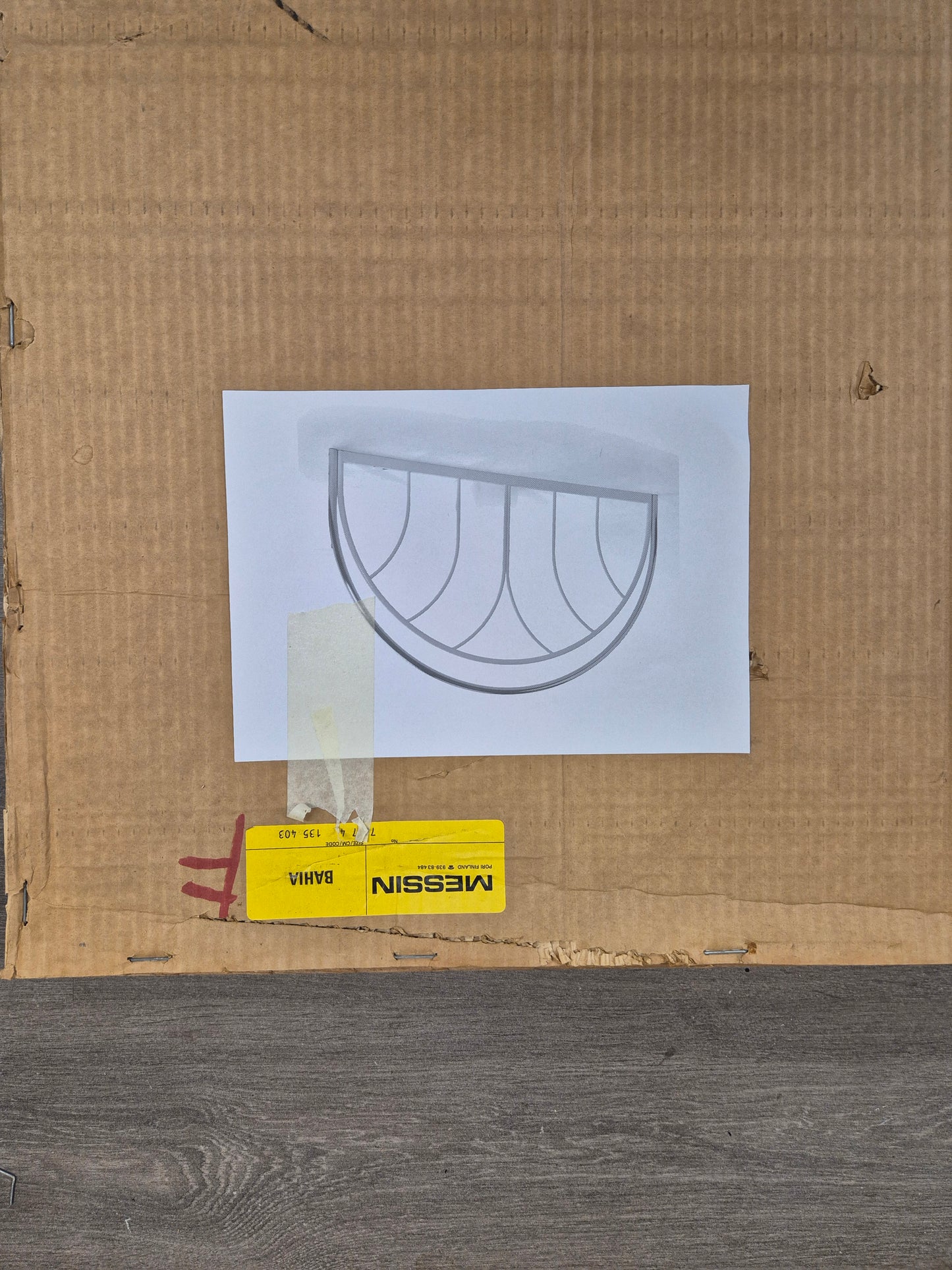 Vintage Finnish Headboard with Brass Detail by Messin Oy