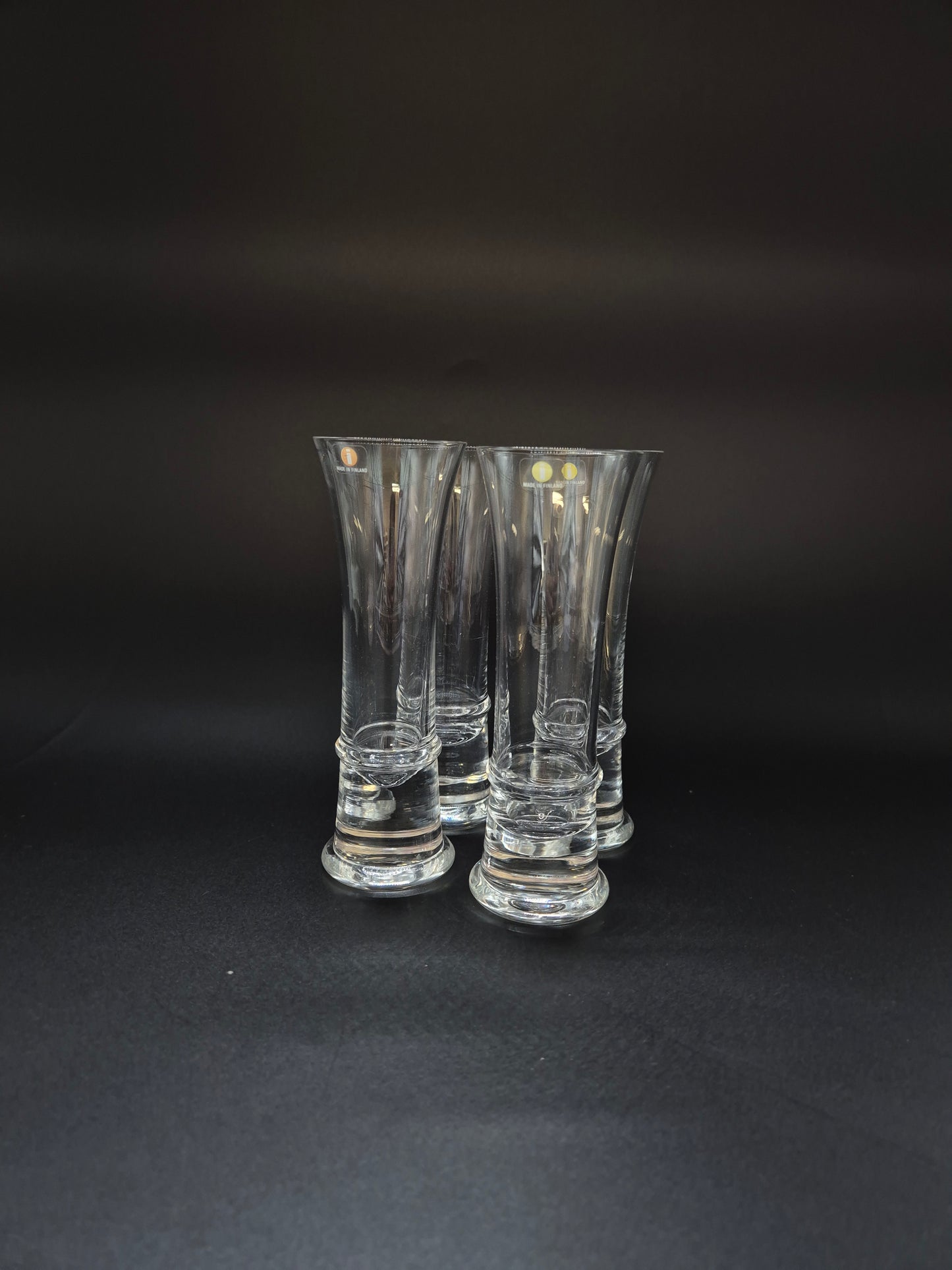 Set of 4 Iittala Kaleva Champagne Glass by Tapio Wirkkala – Vintage Finnish Crystal 16.5 cm