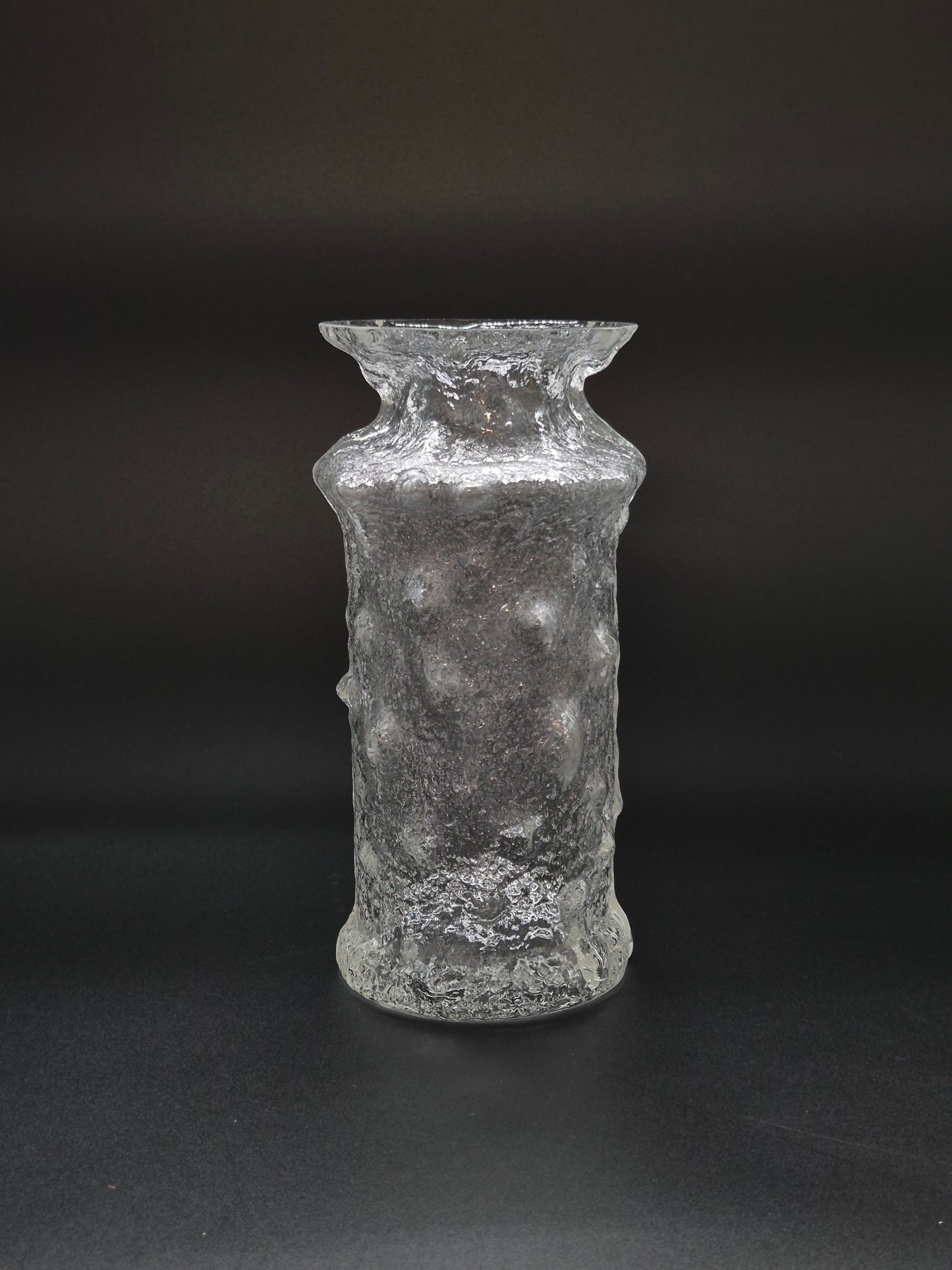 Iittala Rubus Vase by Timo Sarpaneva – Signed TS – Vintage Finnish Glass 21 cm