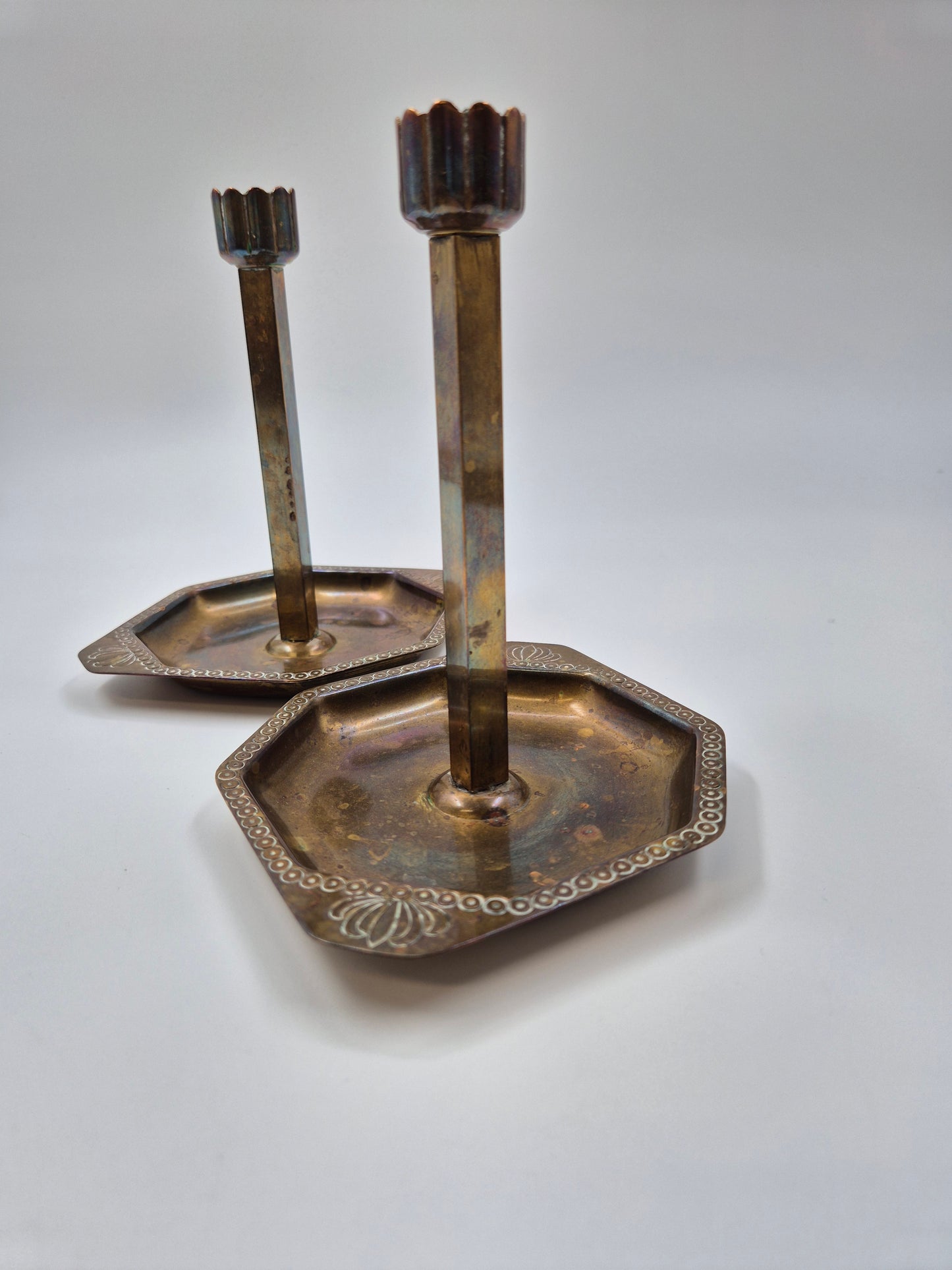 Pair of Vintage Brass Candlesticks