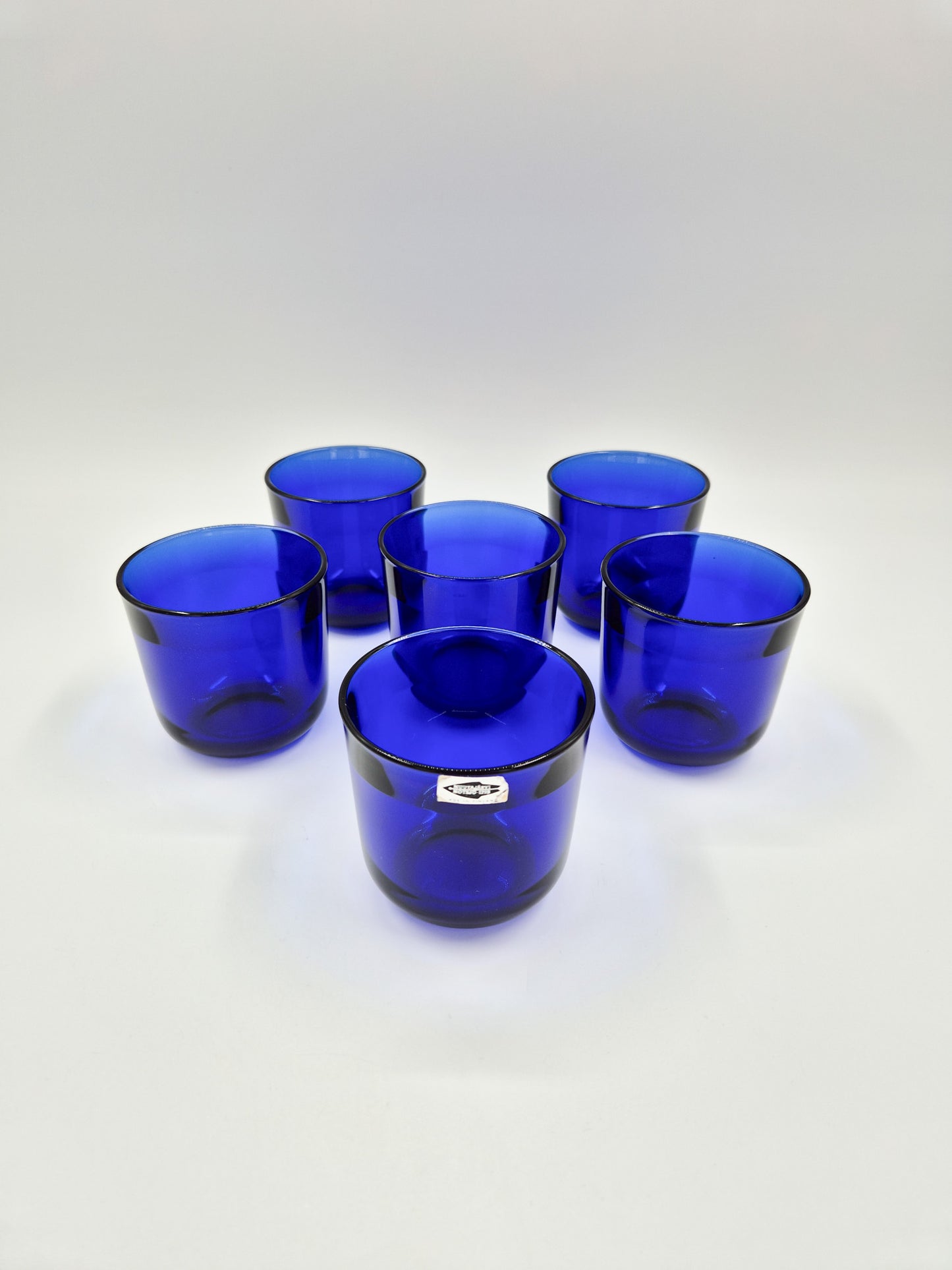 Kaj Franck Nuutajärvi Cobalt Blue Glass Cups Set – Finnish Design