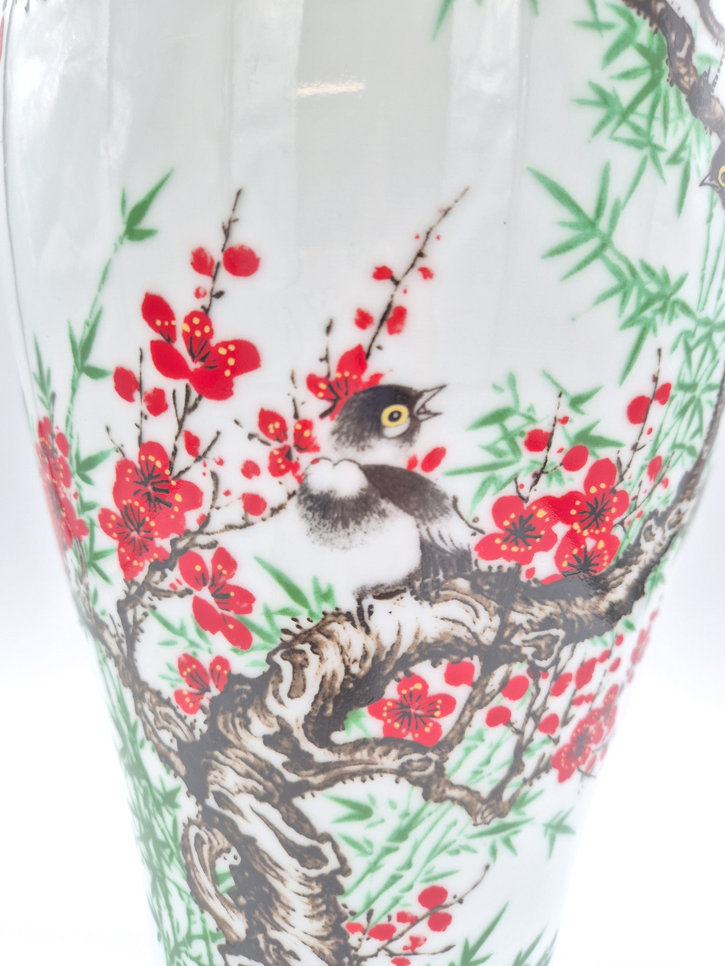 Chinese Style Porcelain Vase – Hand Painted Floral & Bird Motif