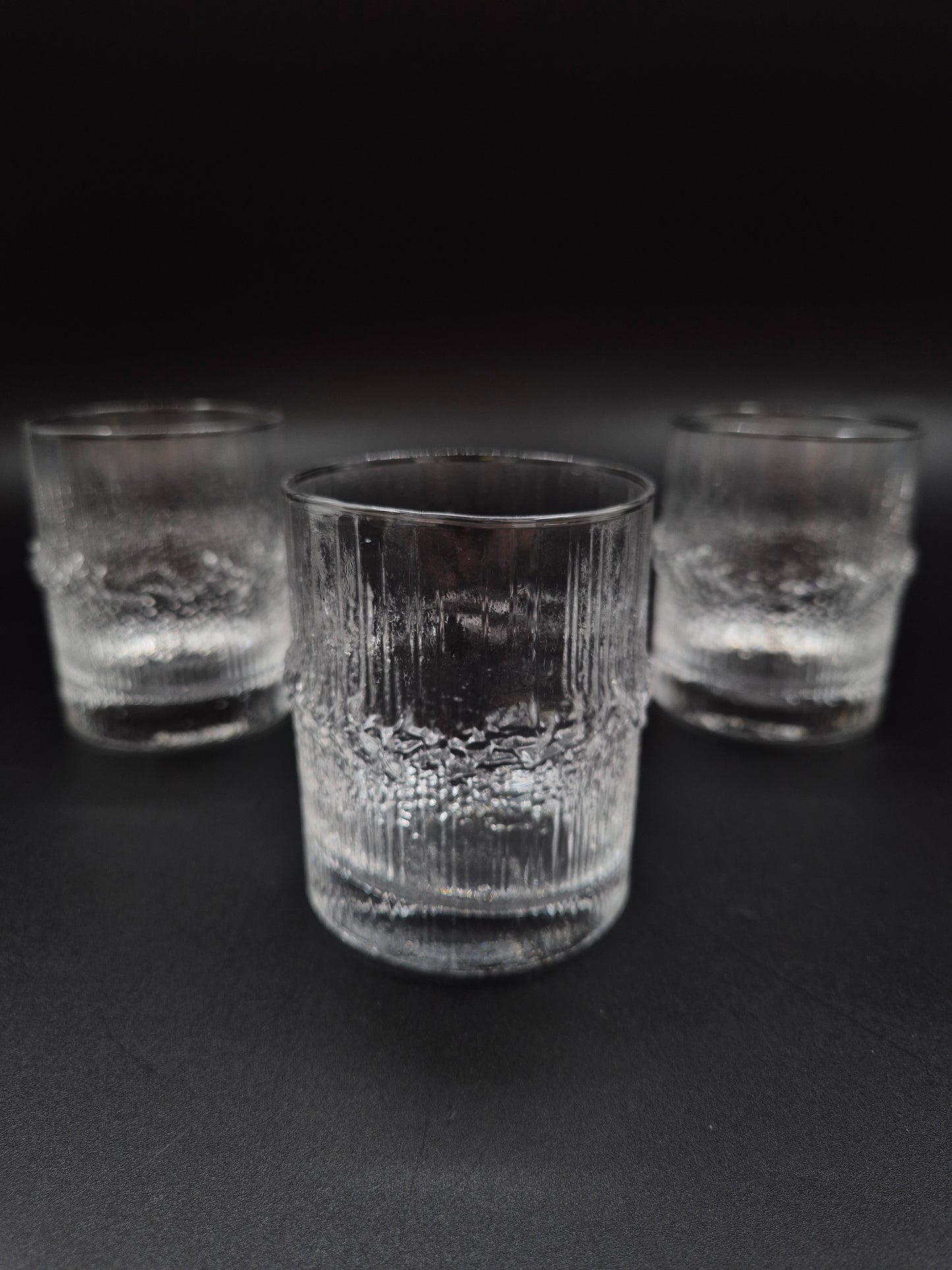 Set of 3 Iittala Niva Glasses by Tapio Wirkkala – Vintage Finnish Glass 8.5 cm