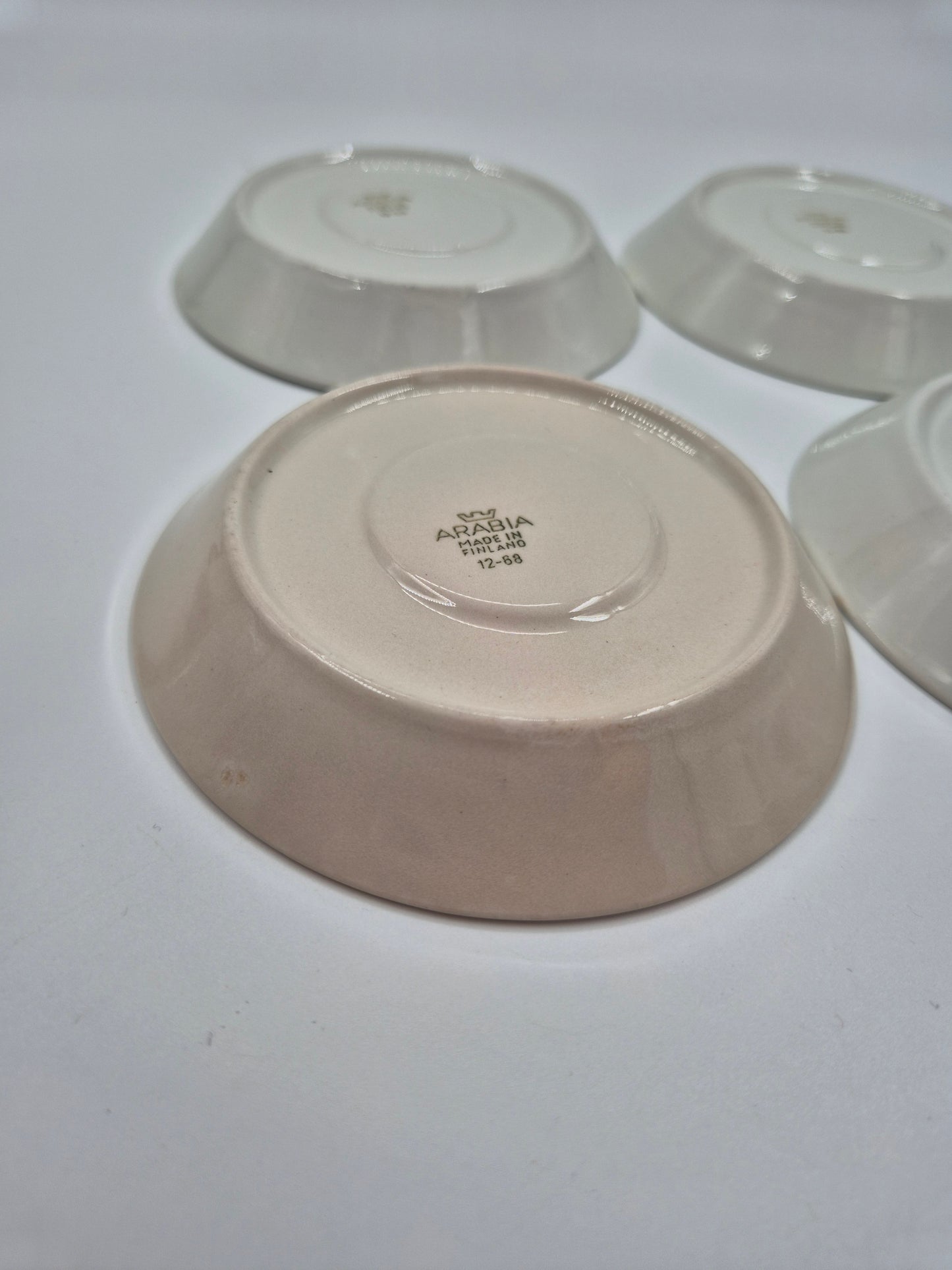 Set of Four Vintage Arabia Espresso Cup and Saucer - Model E