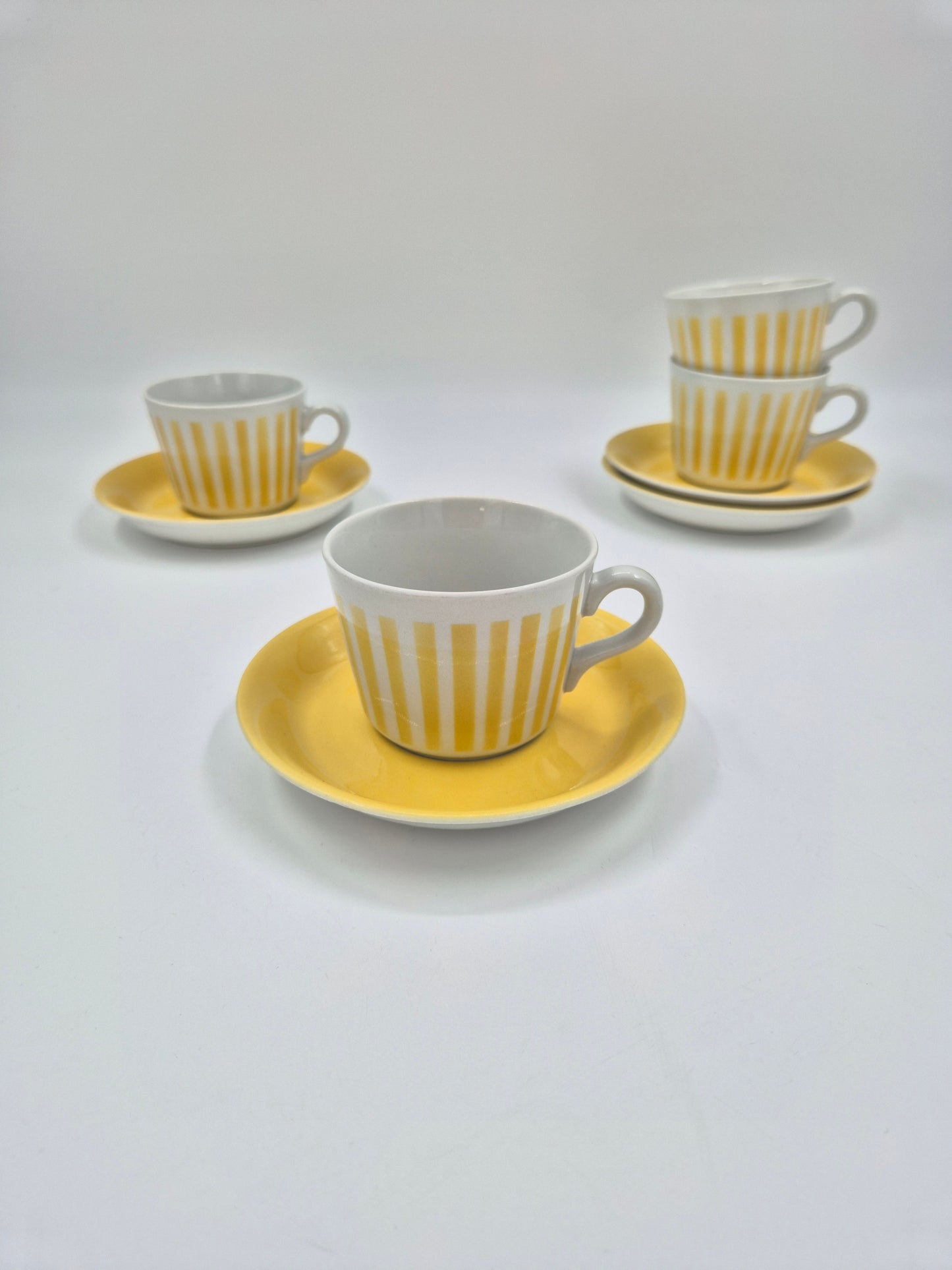 Arabia Aitta Yellow Coffee Cup & Saucer | Vintage Finnish Ceramic Coffee Set | Mid Century Scandinavian Tableware | Made in Finland