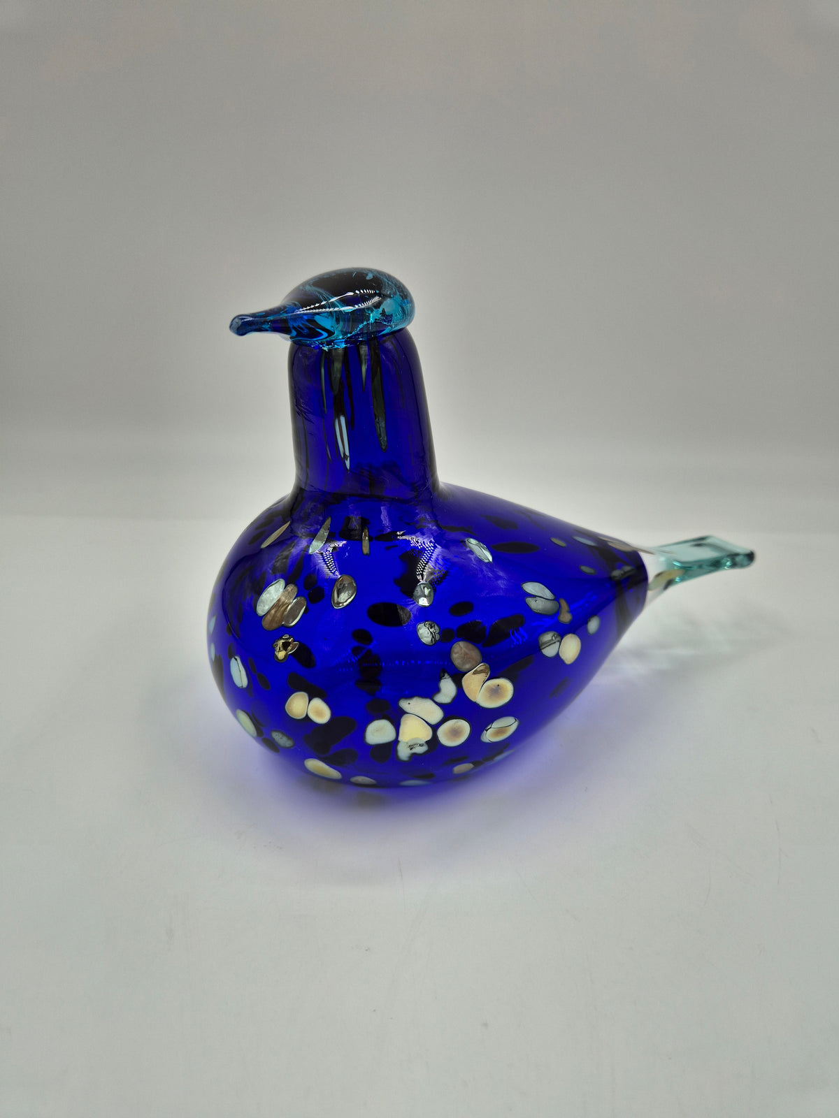Oiva Toikka Sinikki Glass Bird, Nuutajärvi Iittala, Vantaa Special Edition 2002