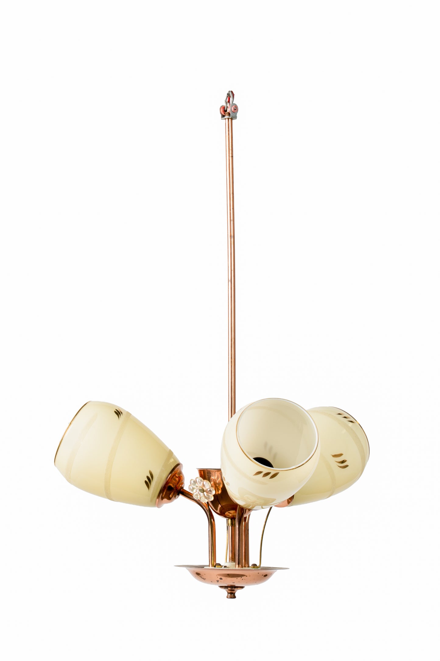 Vintage Aris Ceiling Lamp from the 1950s, Brass Mid-Century Modern, Finnish Retro Design