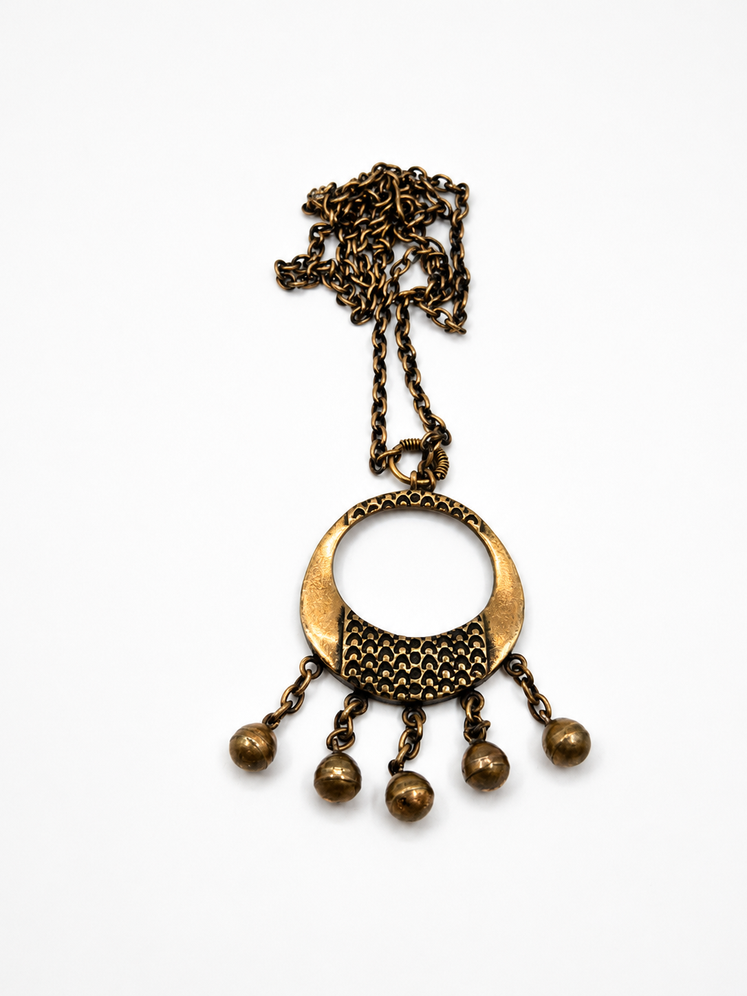 Pentti Sarpaneva Bronze Pendant Necklace, Finnish Brutalist Jewellery, 1960s 1970s Vintage Scandinavian Necklace