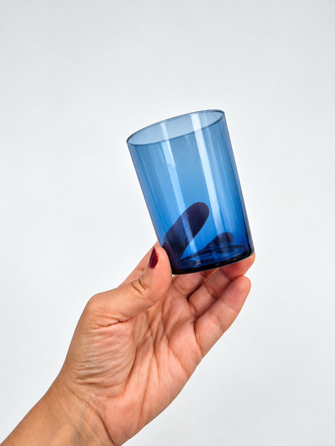 Timo Sarpaneva Iittala I-Lasi i-114 6 kpl, Siniset Vintage Juomalasit 15 cl, Finnish Design 1950s–60s
