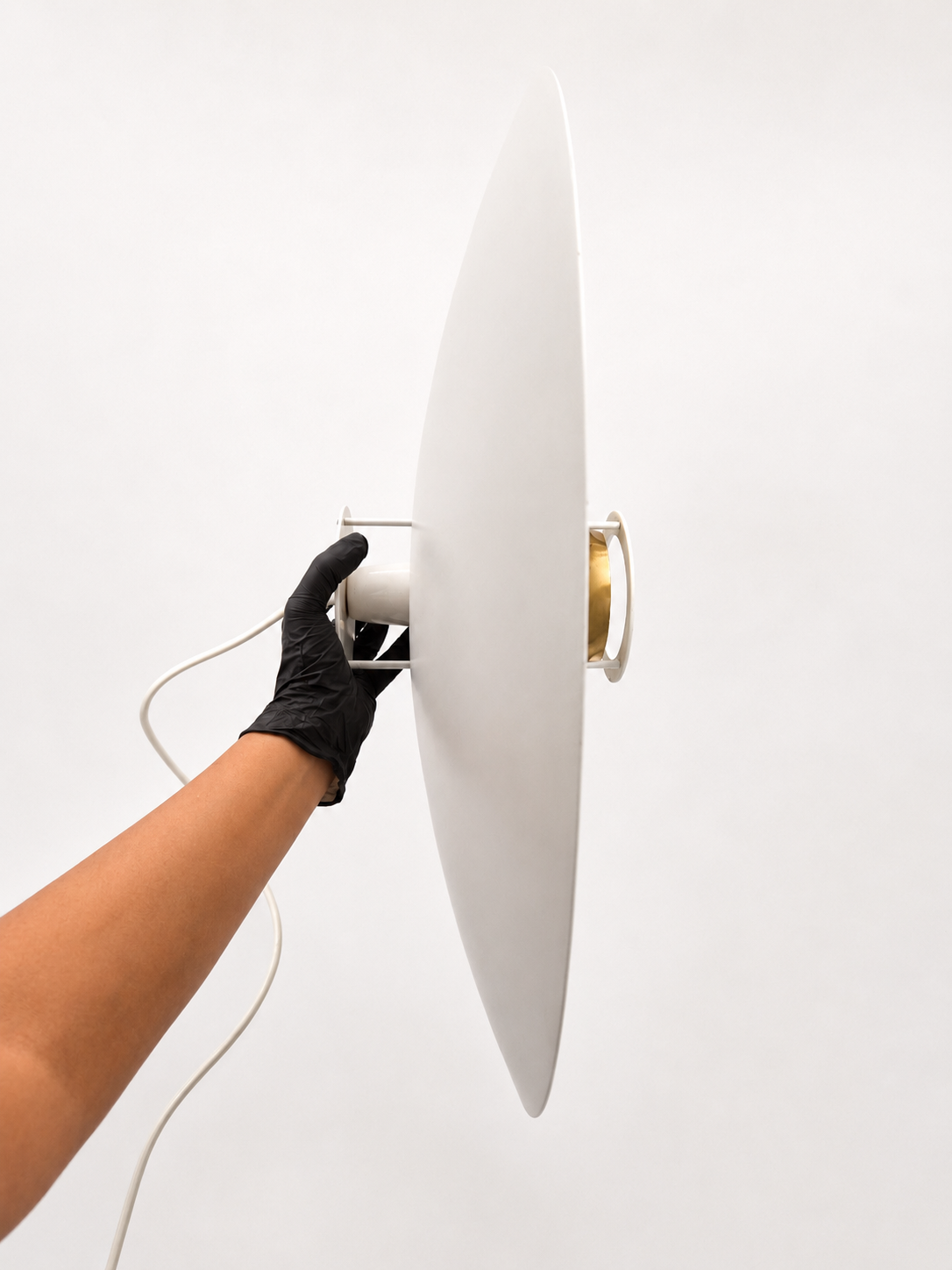 Artek JL341 Pendant Lamp, Juha Leiviskä White Brass Ceiling Light, Finnish Vintage Design, 1969 Scandinavian Lighting