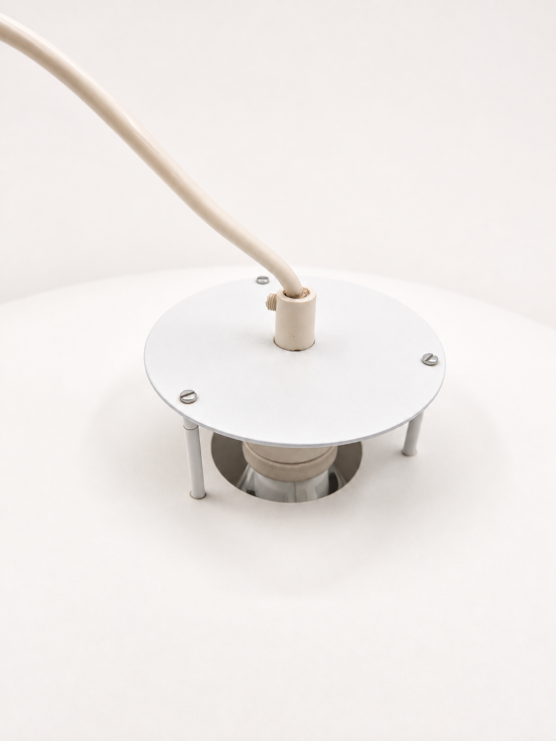 Artek JL341 Pendant Lamp, Juha Leiviskä White Brass Ceiling Light, Finnish Vintage Design, 1969 Scandinavian Lighting