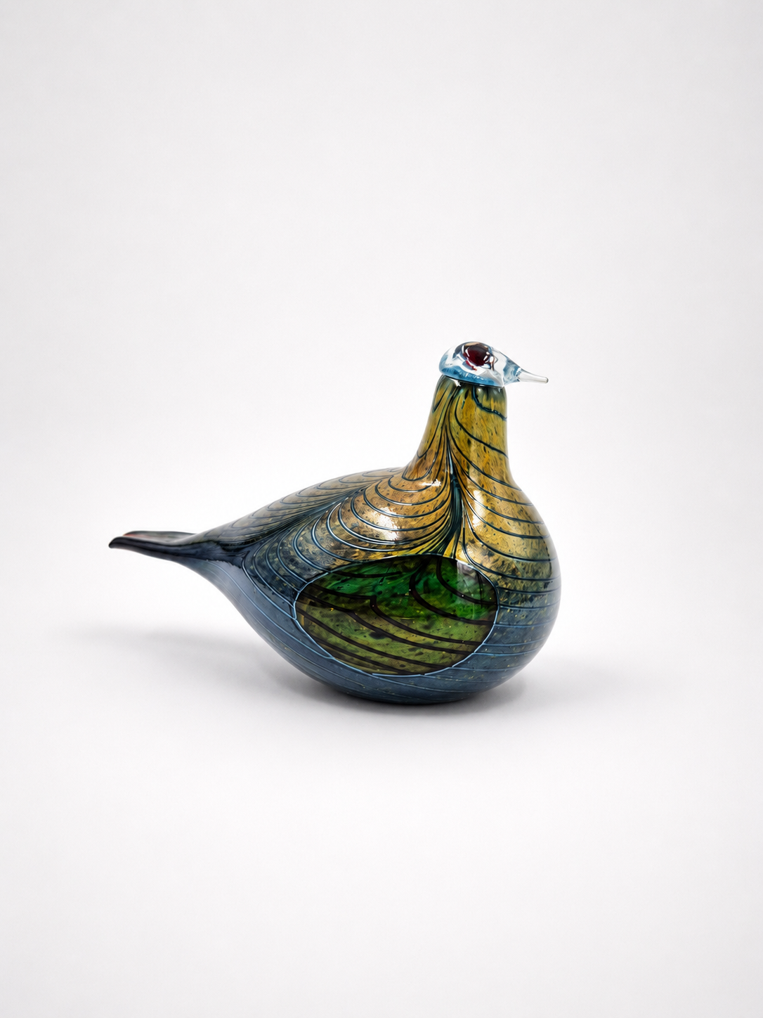 Vintage Nuutajärvi Oiva Toikka "Fasaani" Art Glass Bird 24.5 cm | Signed Finnish Glass Sculpture