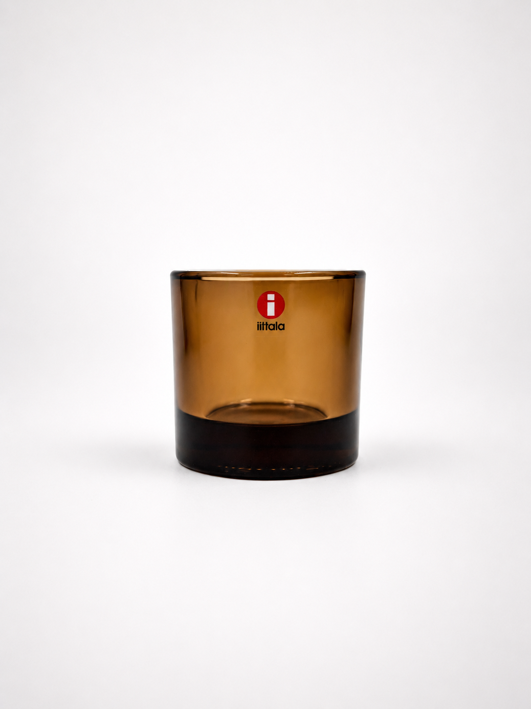 Vintage Iittala Kivi Candle Holder Sand (Hiekka) | Finnish Design by Heikki Orvola | Scandinavian Glass Tealight Holder