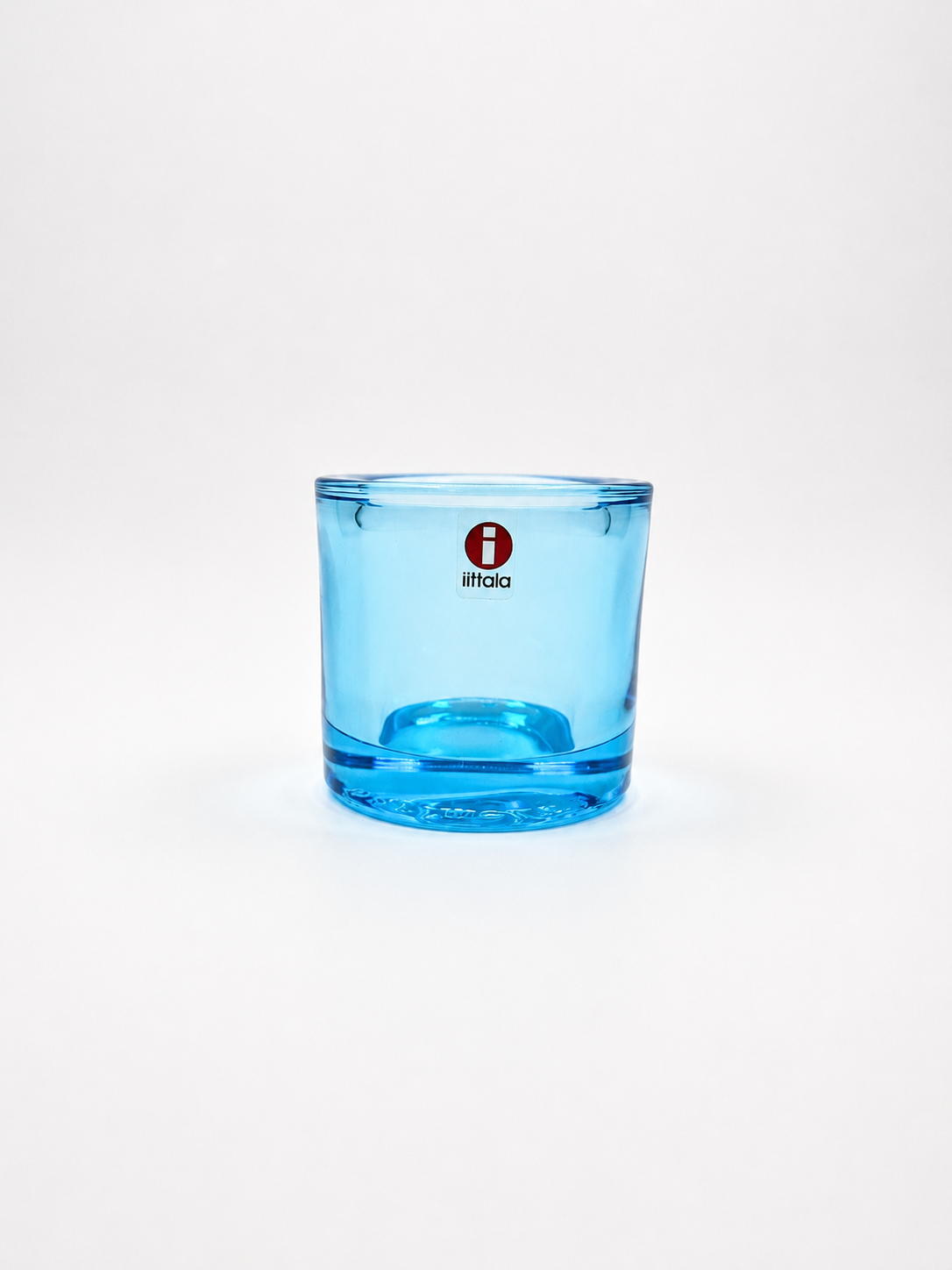 Iittala Kivi Light Blue Candle Holder 60 mm | Heikki Orvola | Finnish Art Glass | Scandinavian Design | Vintage Tealight Holder