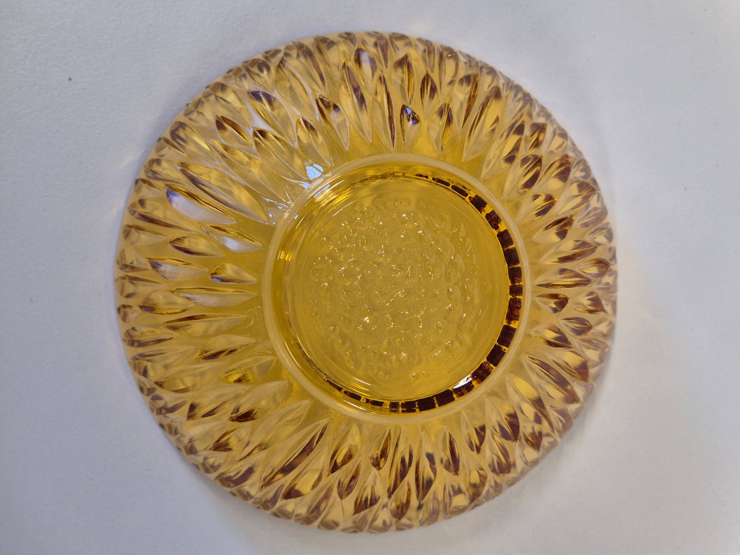 Vintage Vereco Amber glazen kom uit de jaren 70