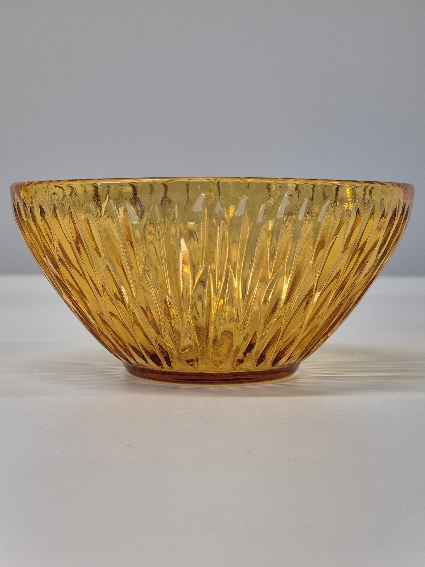 Vintage Vereco Amber glazen kom uit de jaren 70