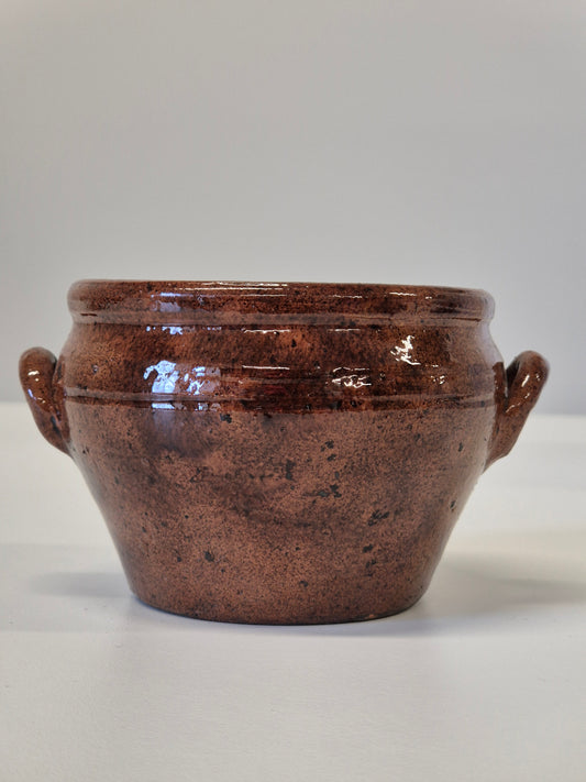 Vintage Clay Pot with Handles – Rustic Handcrafted Ceramic Vessel