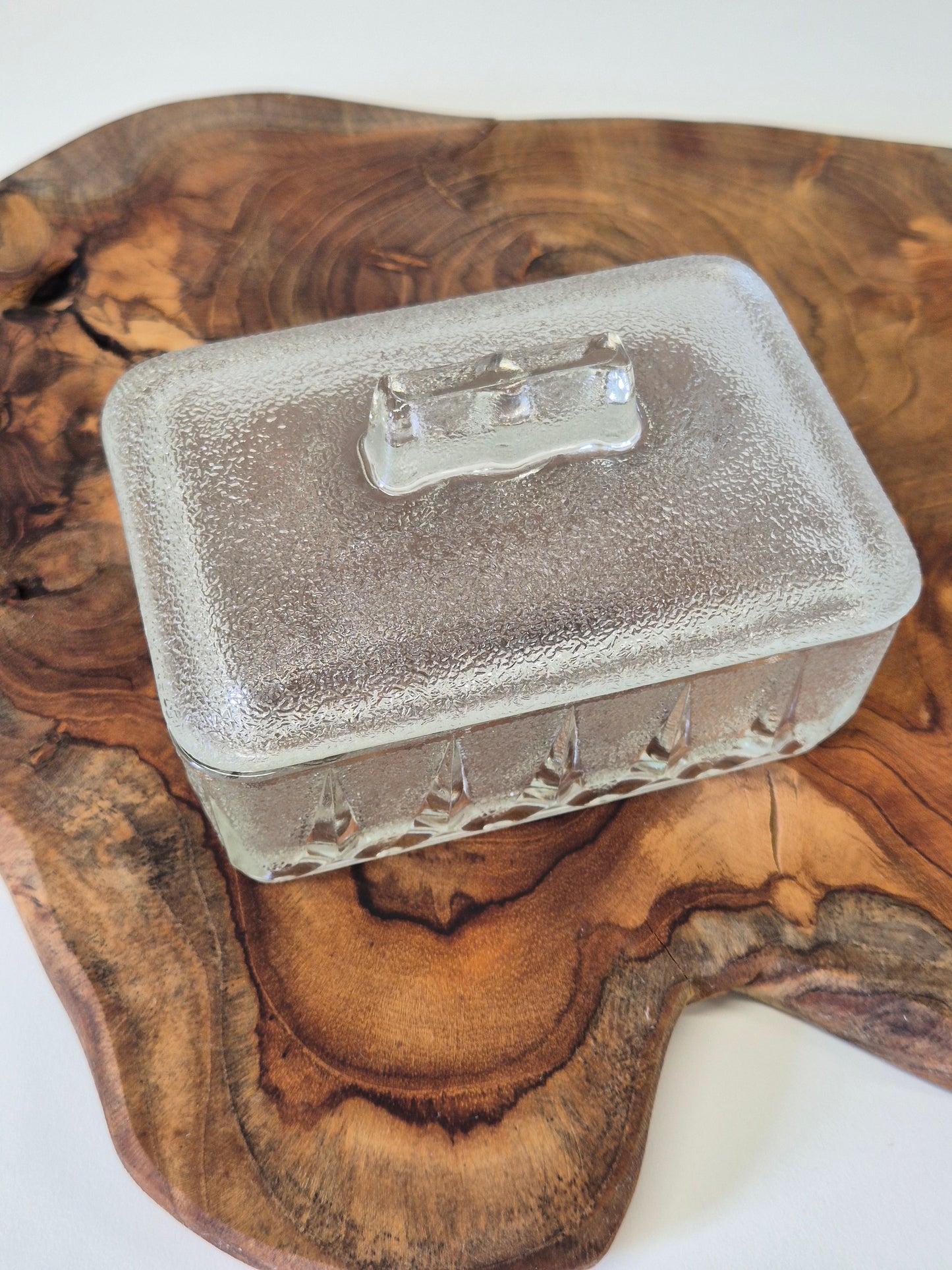 1950 Vintage English Butter Dish with Lid