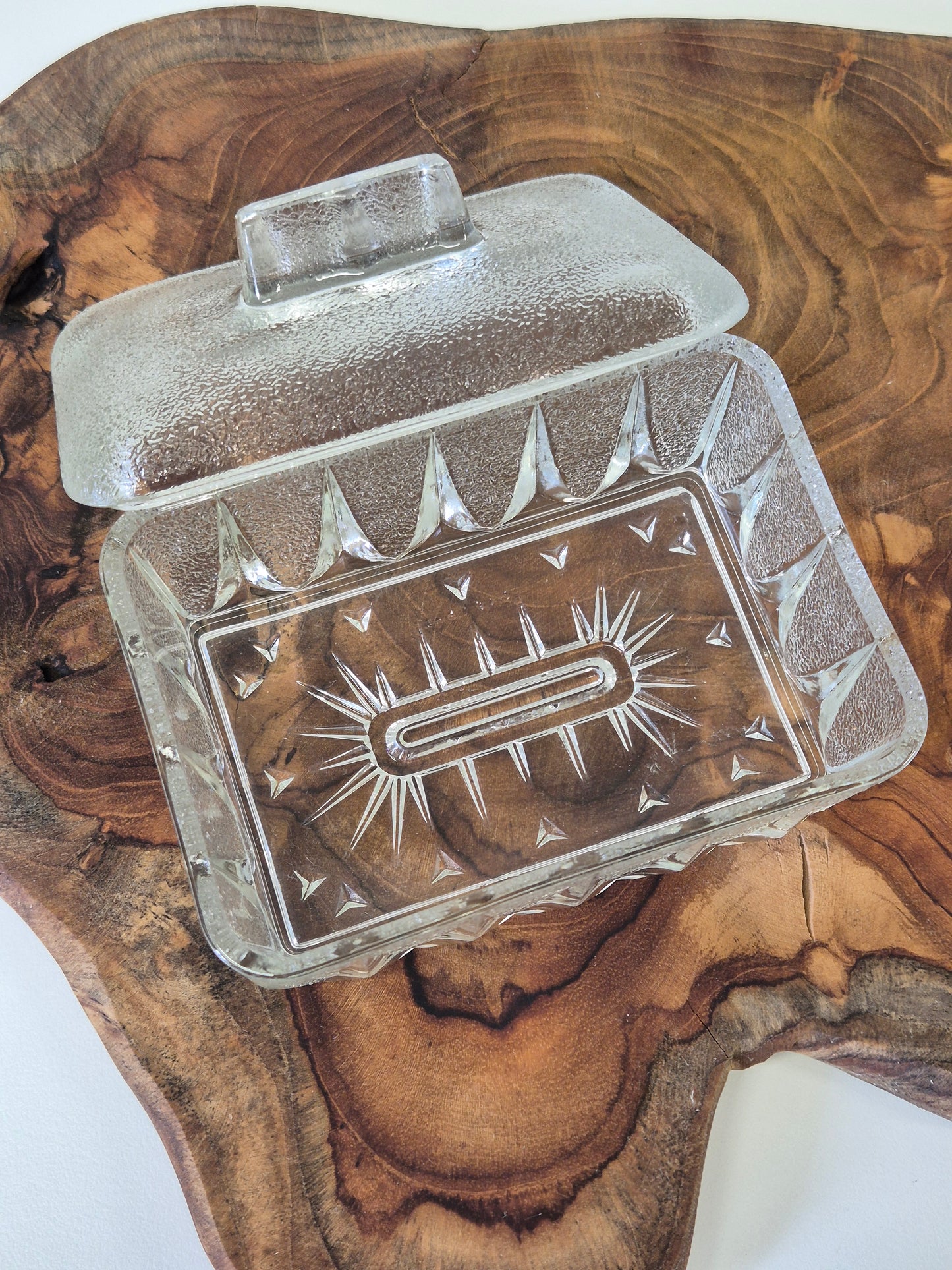 1950 Vintage English Butter Dish with Lid