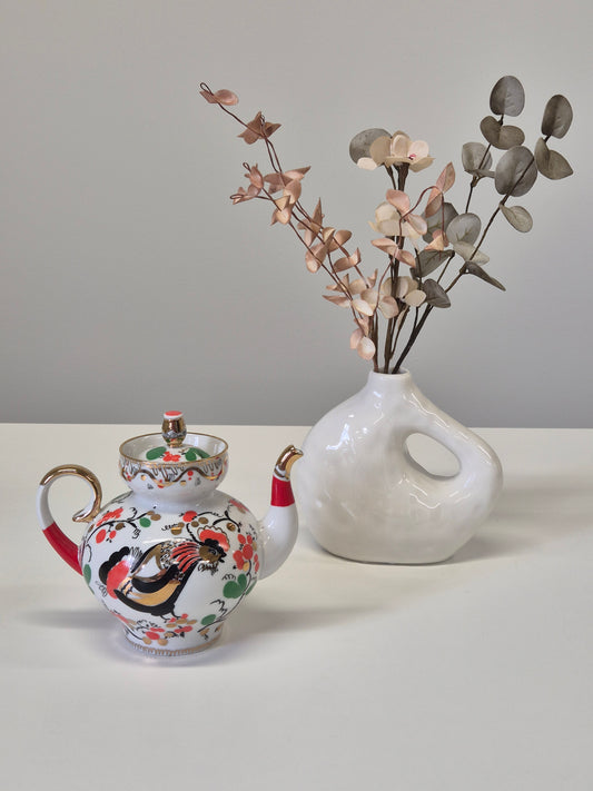 Vintage Lomonosov Teapot "Imperial Rooster"