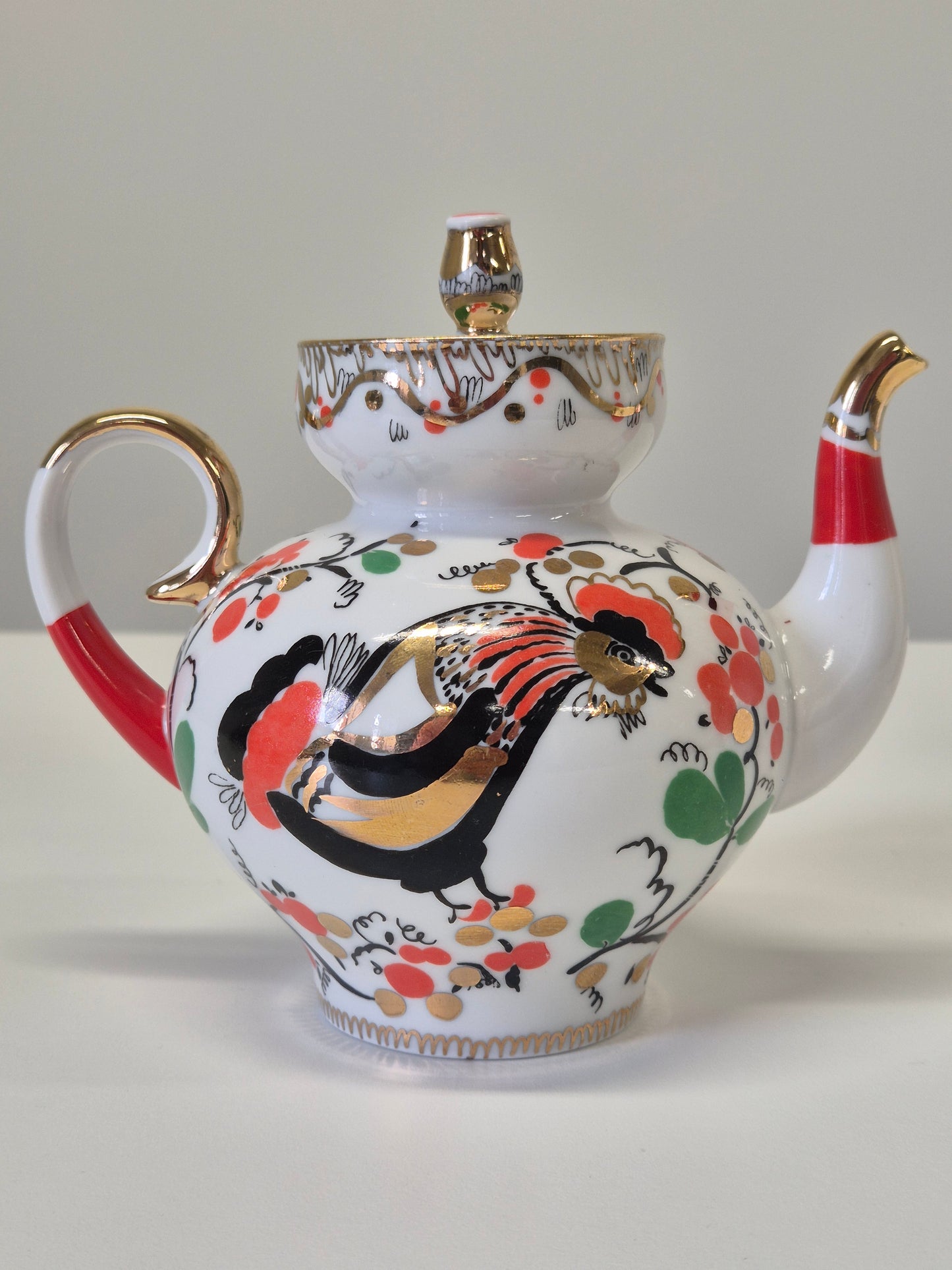 Vintage Lomonosov Teapot "Imperial Rooster"