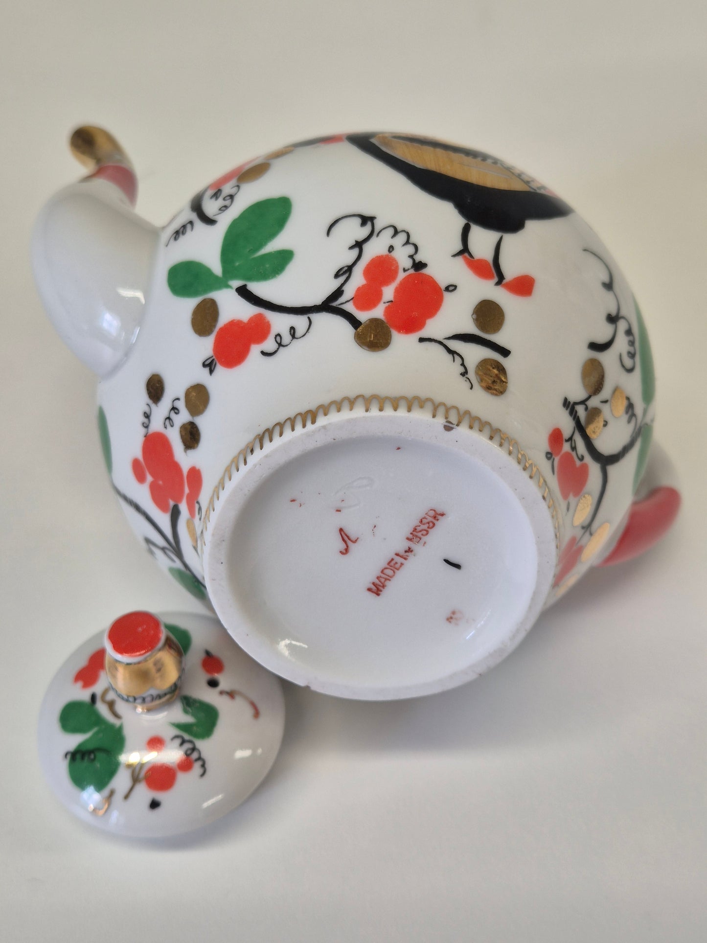 Vintage Lomonosov Teapot "Imperial Rooster"