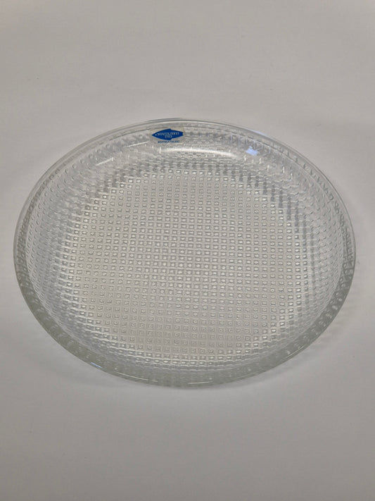 Set of Six Nuutajärvi Pauliina Glass Plate – 1990s Vintage by Kerttu Nurminen