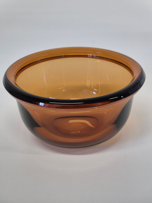 Vintage Nuutajärvi Luna Dessert Bowl (Set of Two) – Amber | Kaj Franck Design (1971–1993)