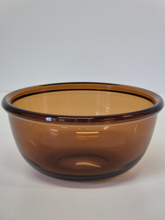 Vintage Nuutajärvi LUNA Bowl – Amber Glass | Kaj Franck Design (1971–1993)